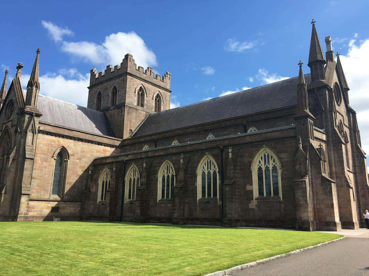 Armagh, scenic countryside, stone cathedral, SD Desktop Wallpaper