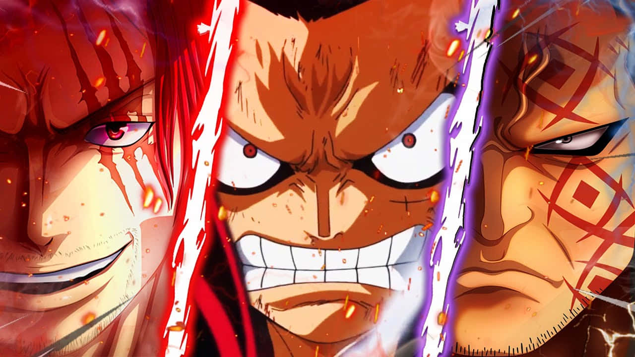 Armament Haki, anime warriors, glowing eyes, HD Desktop Wallpaper