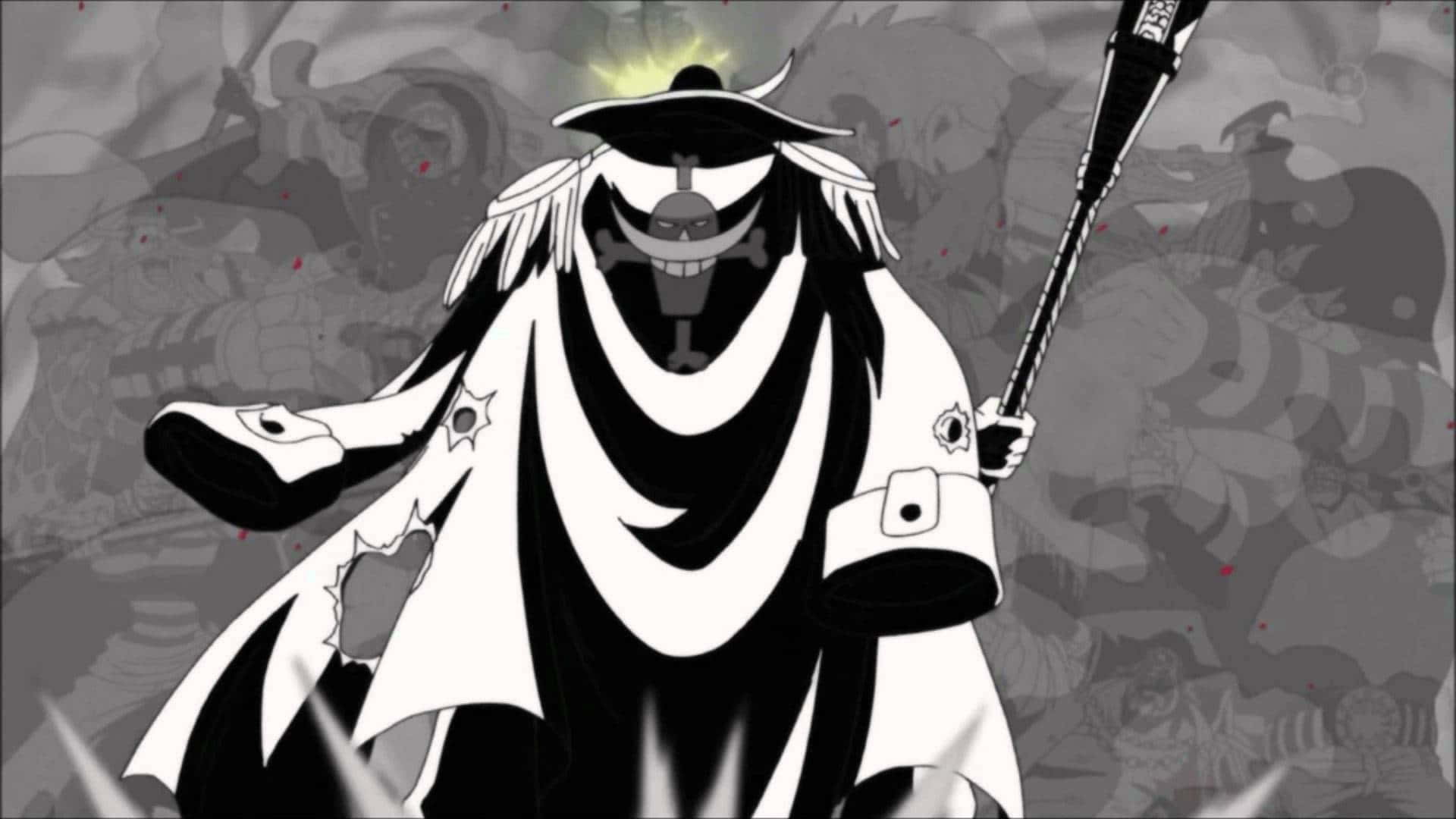 Armament Haki, black and white anime pirate, skull mask, Full HD Desktop Wallpaper