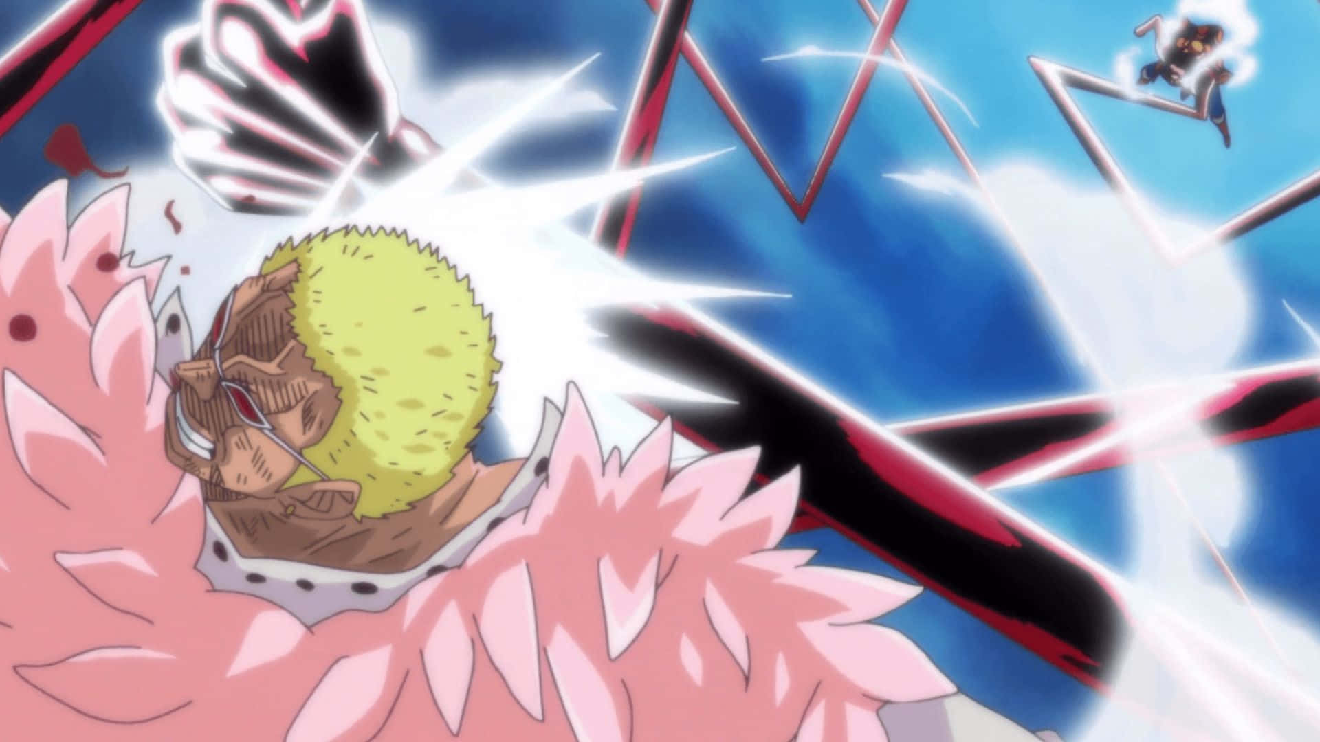 Haki, spiky-haired anime warrior, pink feathered coat, Full HD Desktop Wallpaper