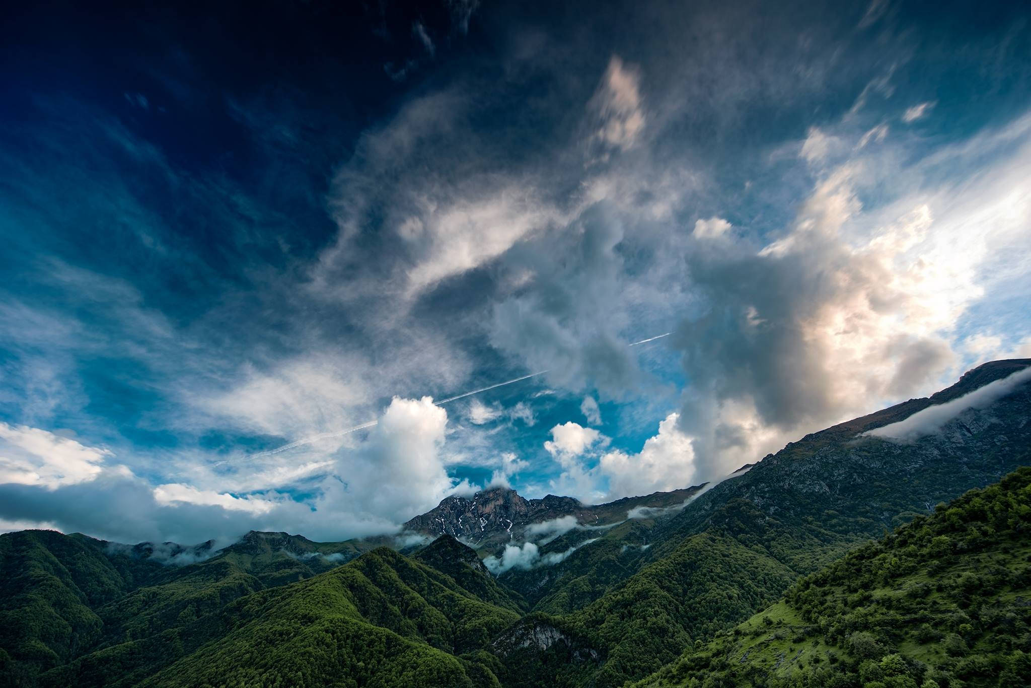 Armenia, mountain peaks, vast sky, Full HD Desktop Wallpaper