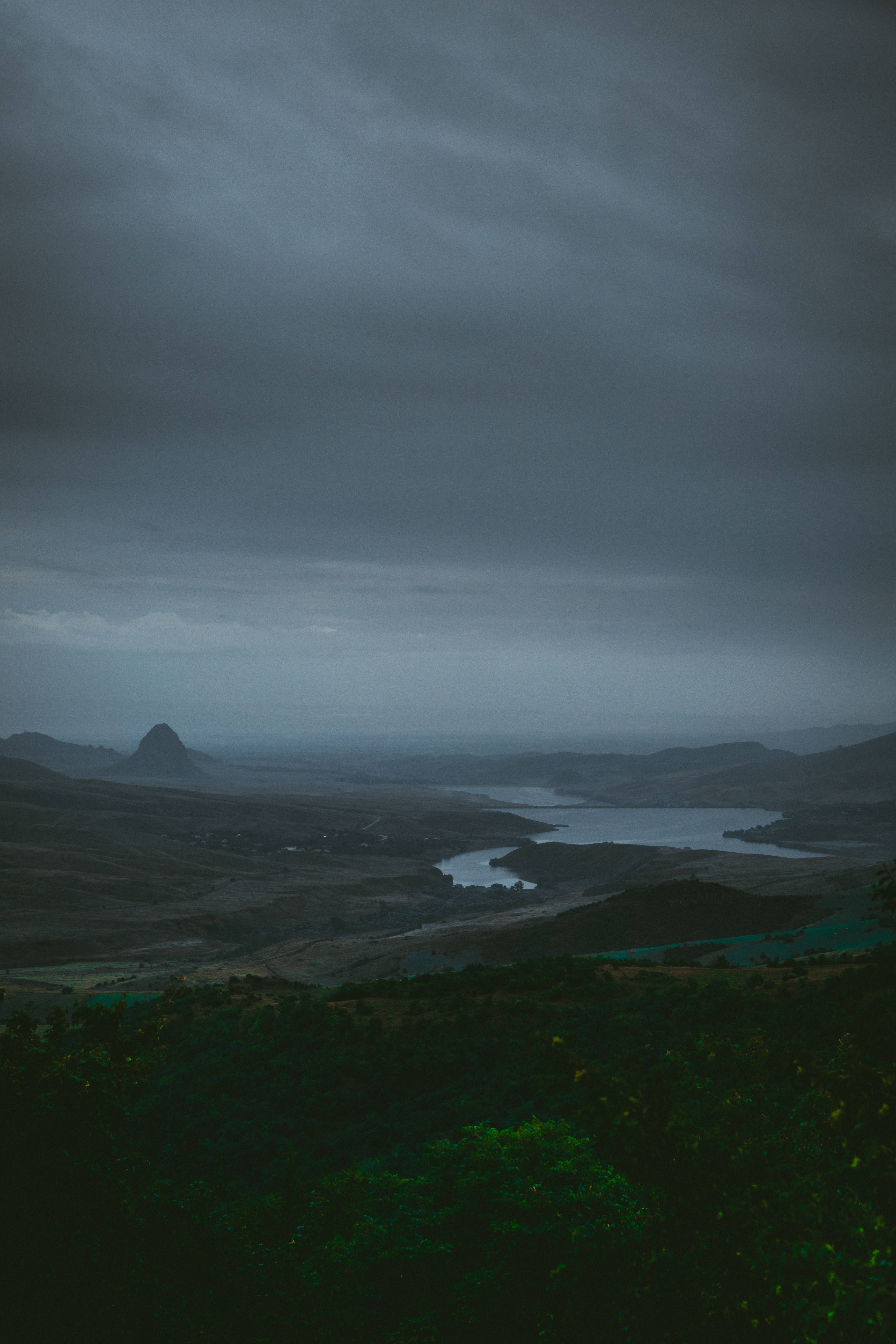 Armenia, foggy river, overcast sky, 5K Phone Wallpaper