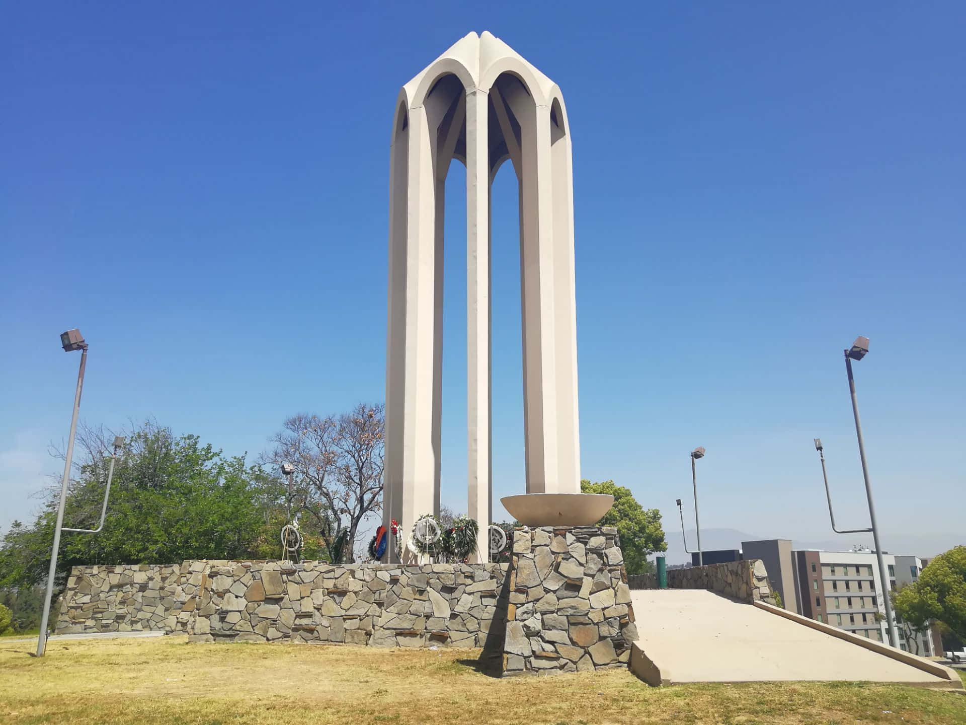 Armenian Genocide Memorial, monument, white modern monument, Full HD Desktop Wallpaper