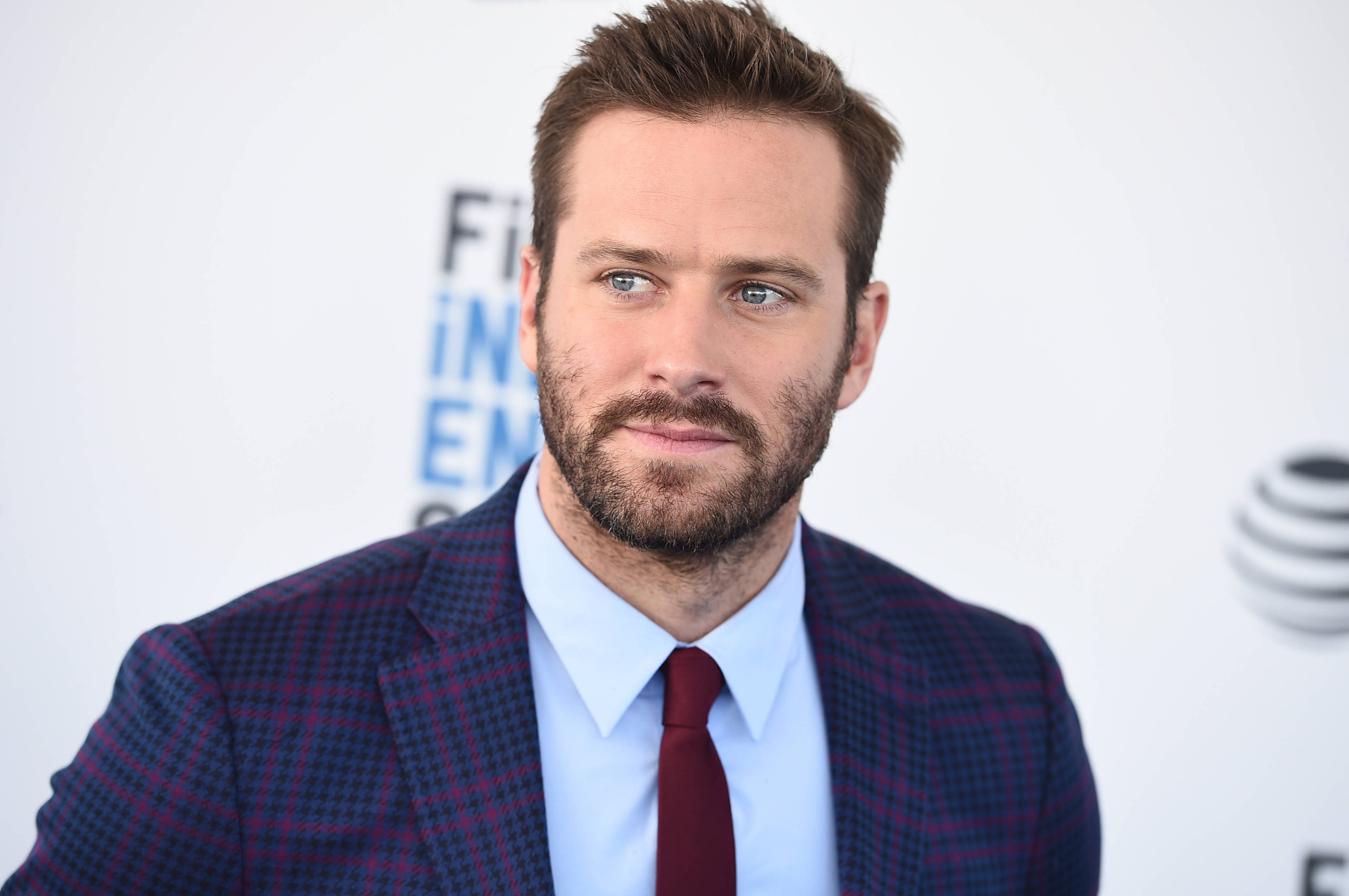 Armie Hammer, 2019 FISA, plaid suit, 2K Desktop Wallpaper