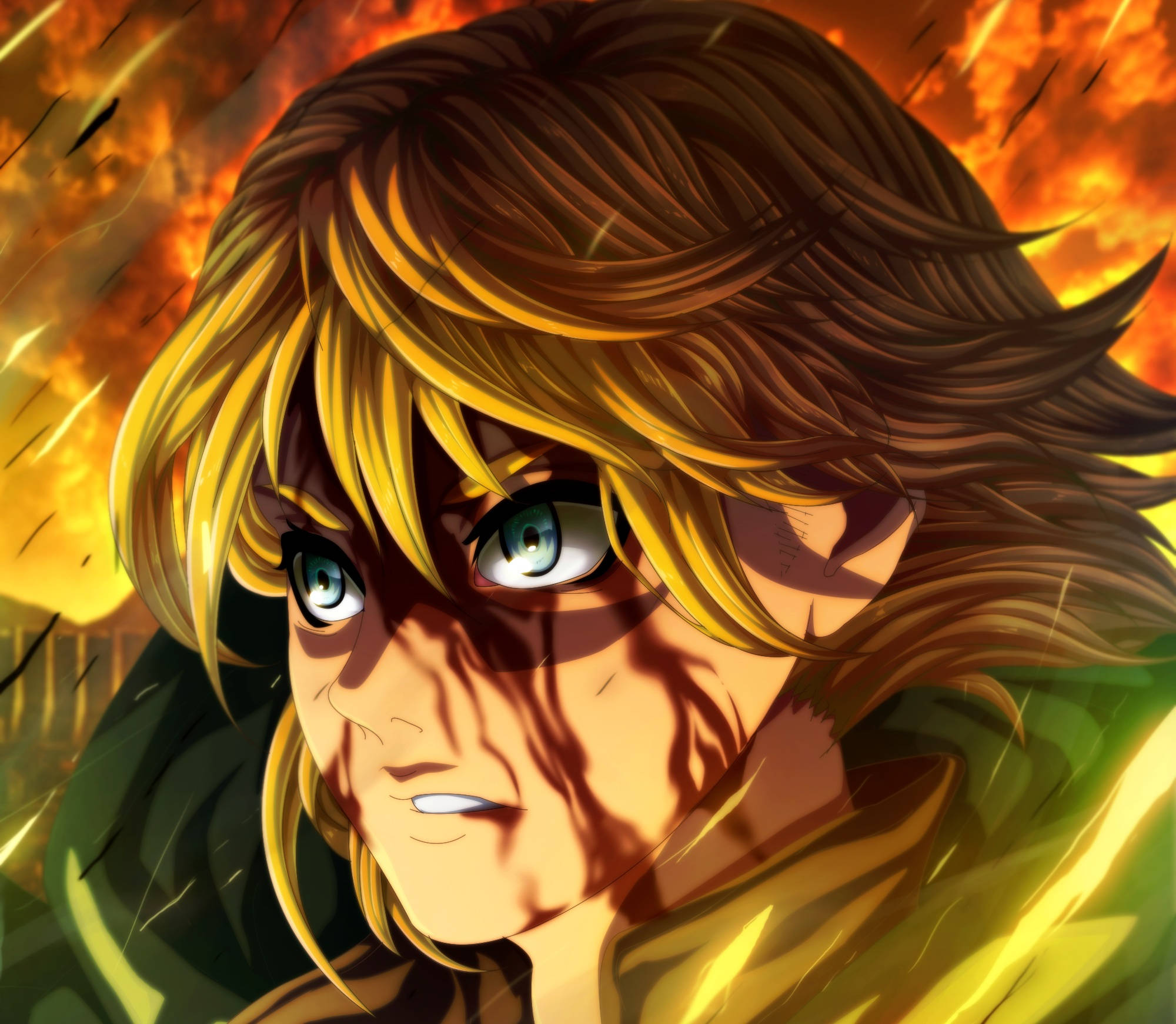 Armin Arlert, golden hair, green eyes, Full HD Desktop Wallpaper