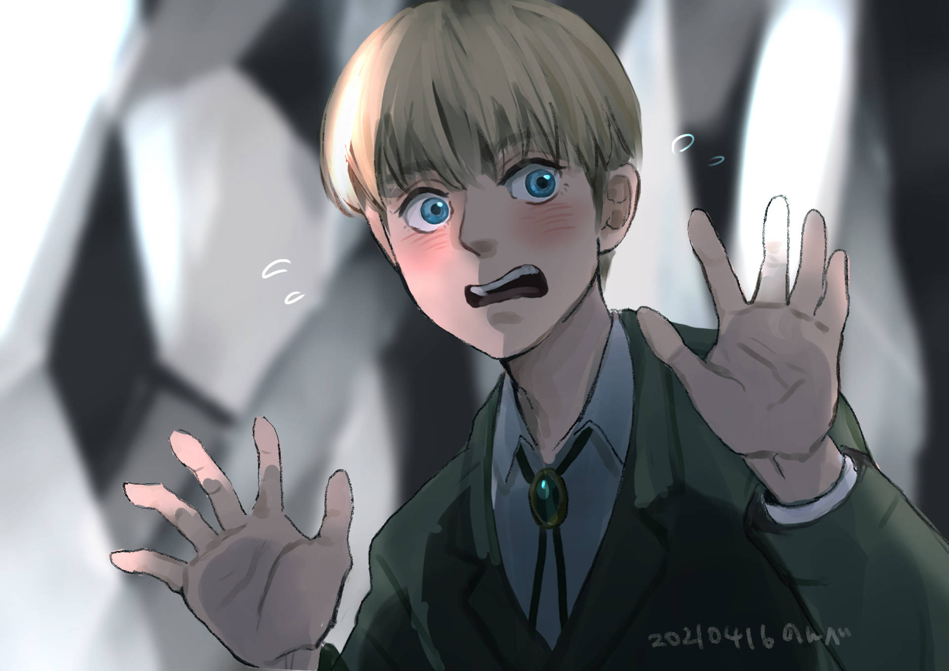 Armin Arlert, blonde hair, blue eyes, Full HD Desktop Wallpaper