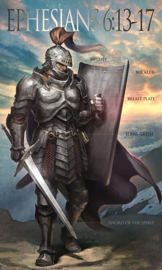 Armor Of God, spiritual strength, knight, SD Phone Wallpaper