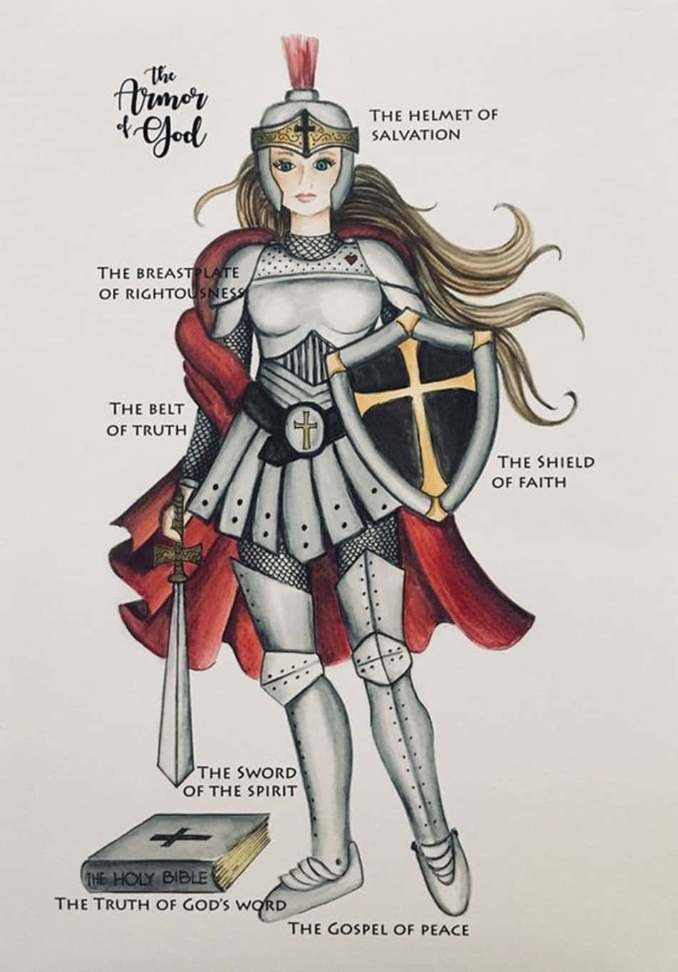 Armor Of God, Christian armor pieces, armored woman, HD Phone Wallpaper