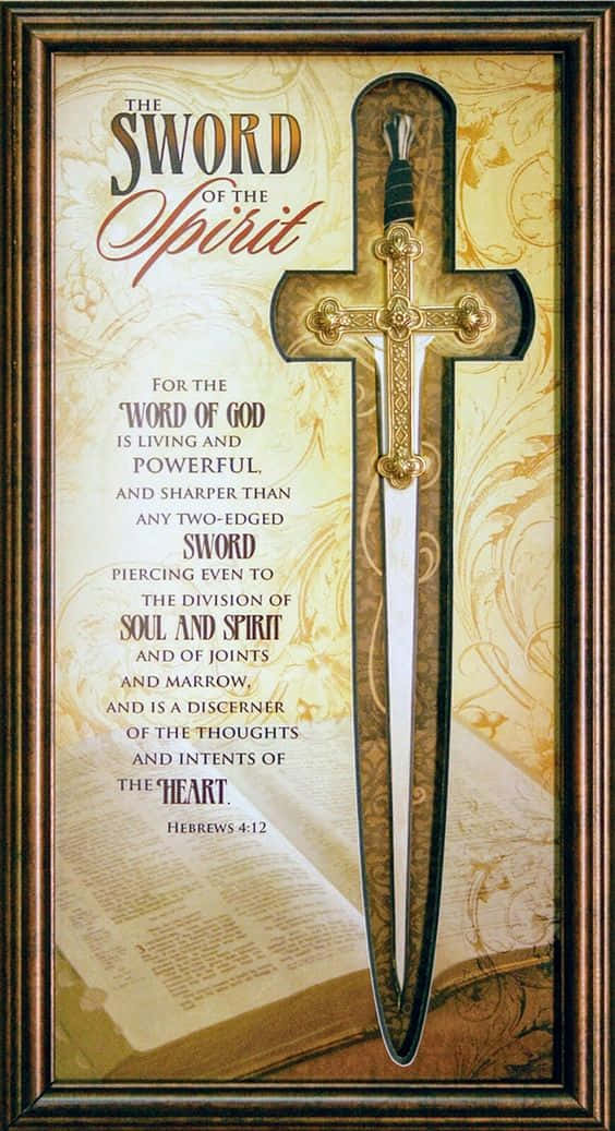 Armor Of God, golden sword, cross, SD Phone Wallpaper
