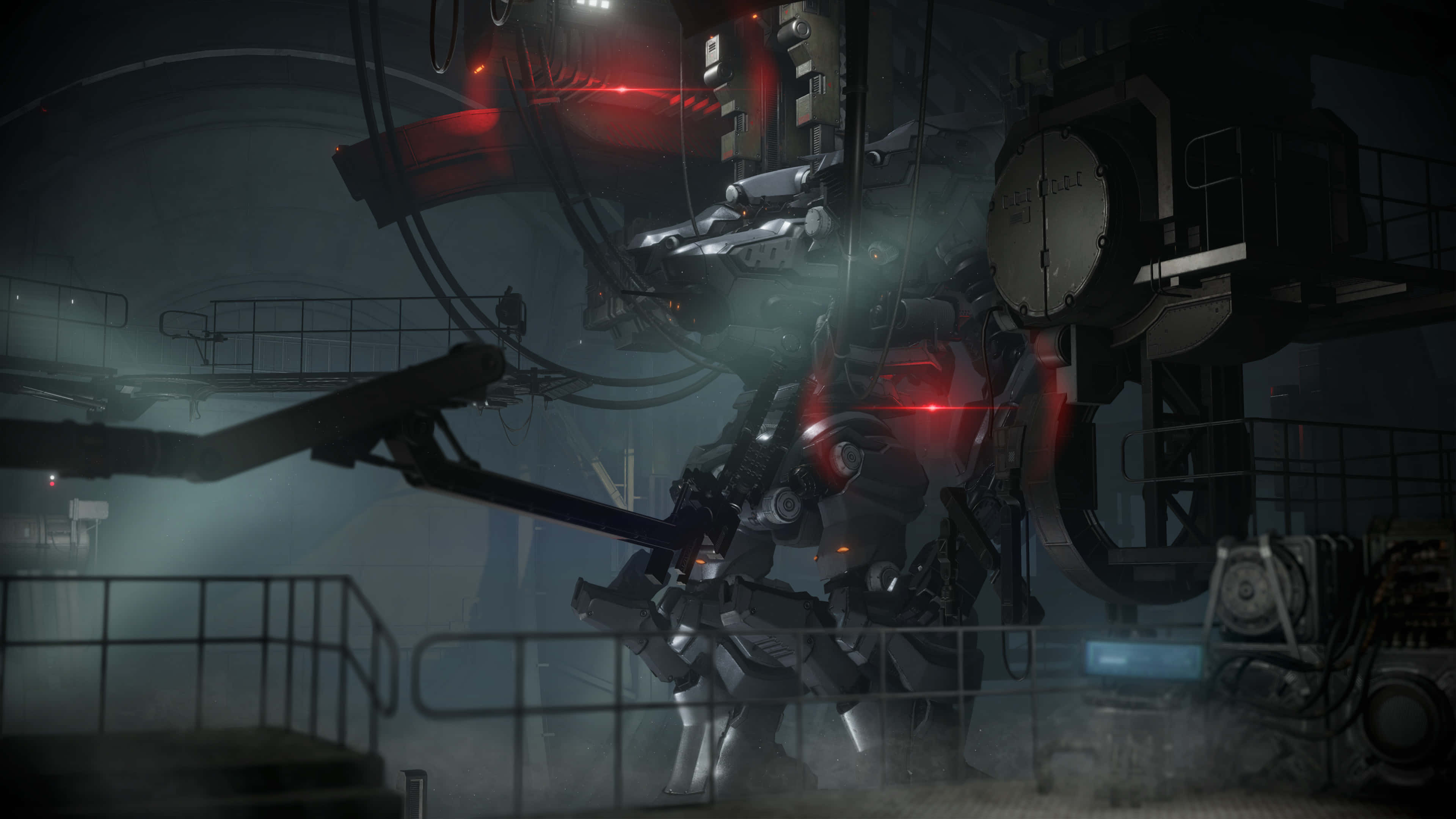Armored Core 6, mech, glowing red eyes, 4K Desktop Wallpaper