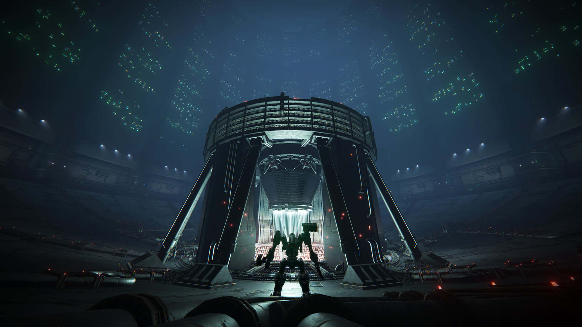 Armored Core 6, futuristic hangar, mech, Full HD Desktop Wallpaper