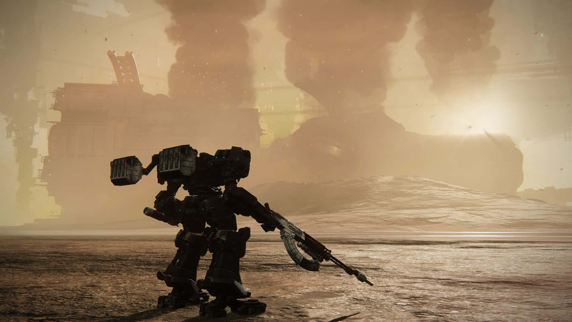Armored Core 6, mech, sunset, Full HD Desktop Wallpaper