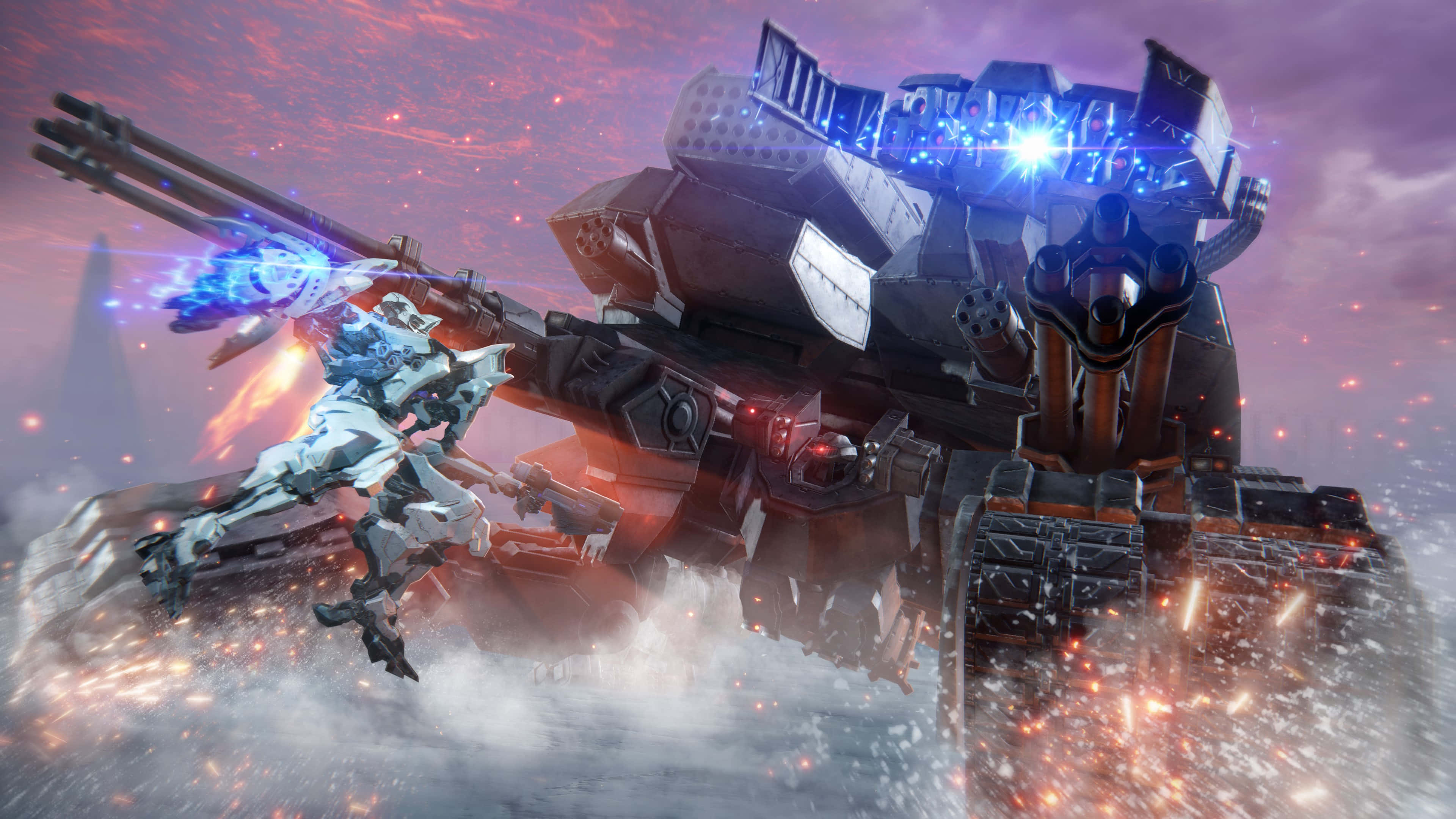 Armored Core 6, mech, glowing blue weapon, 4K Desktop Wallpaper