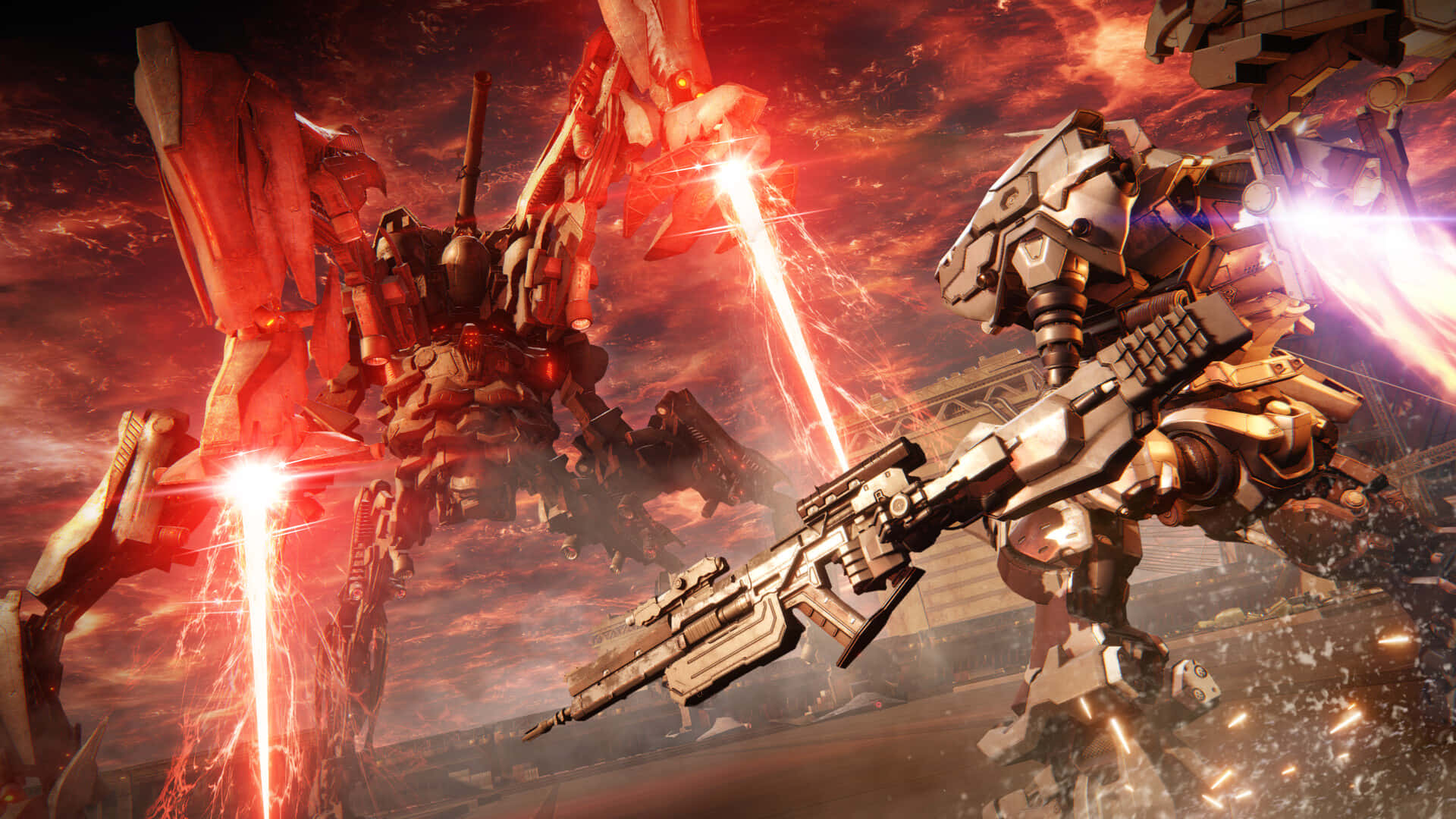 Armored Core 6, mech, blood red sky, Full HD Desktop Wallpaper