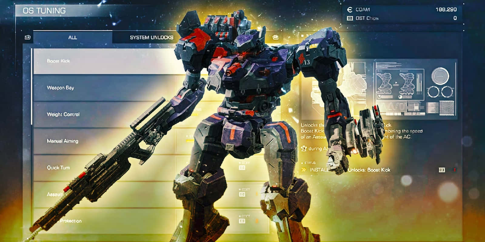 Armored Core, purple, red, HD Desktop Wallpaper