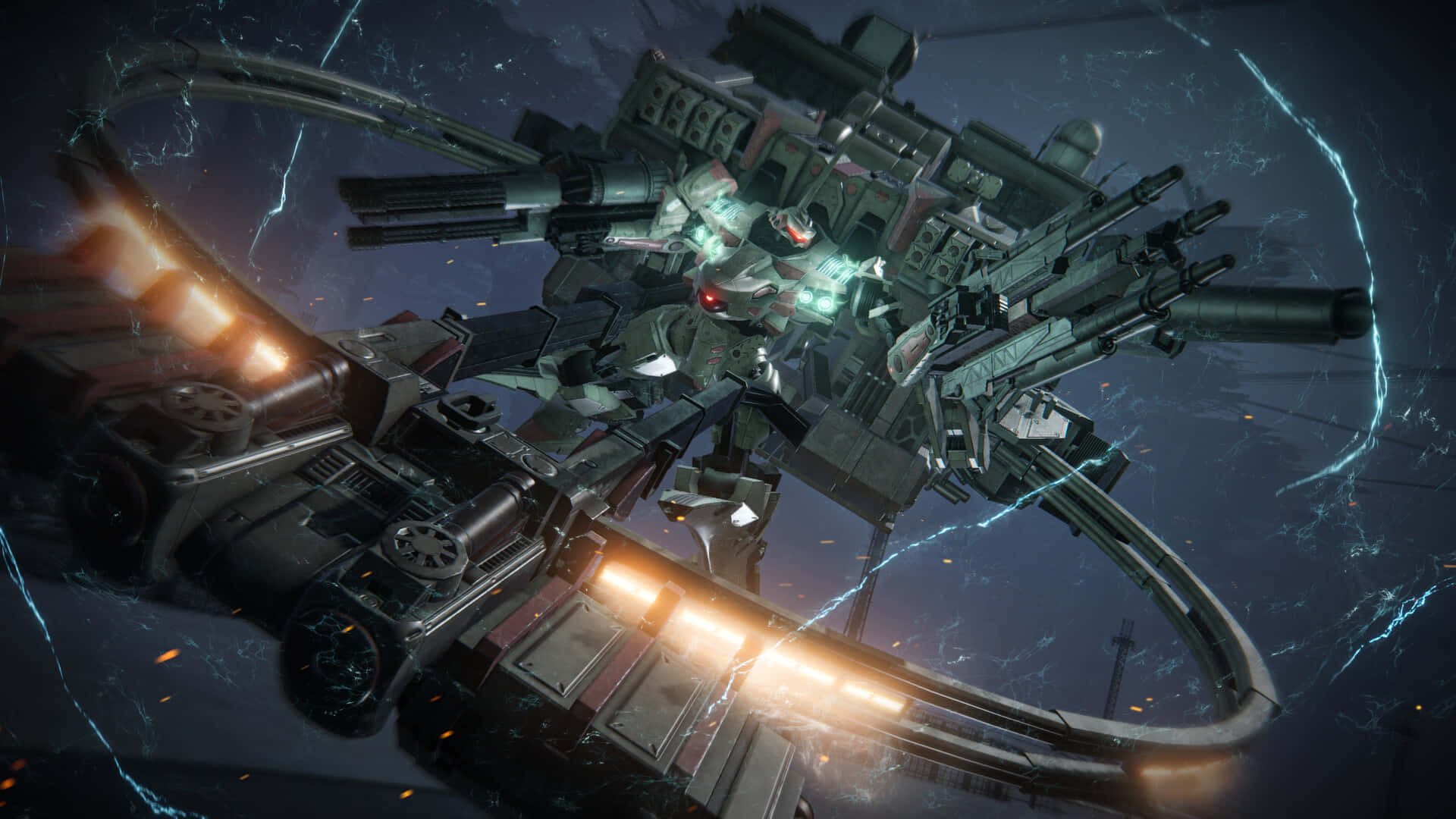 Armored Core 6, mech, electric arcs, Full HD Desktop Wallpaper