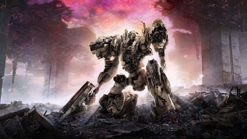 Armored Core, mech, rubble, SD Desktop Wallpaper