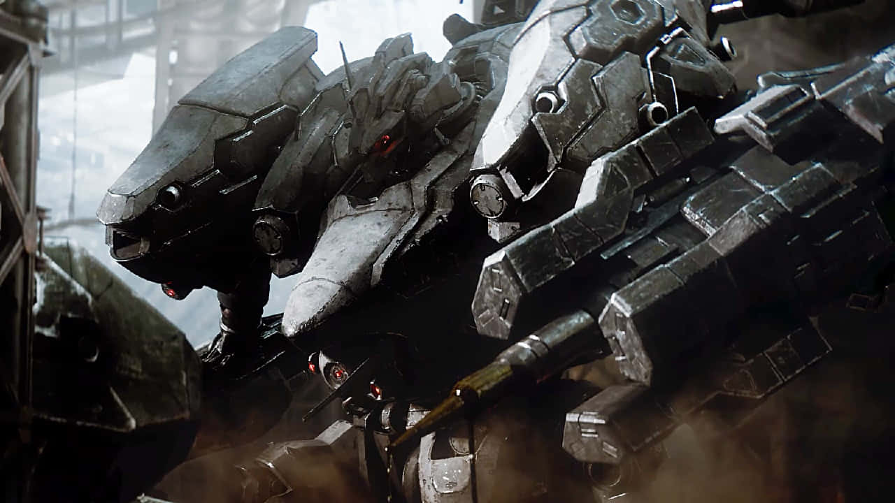 Armored Core, mechs, glowing red eyes, HD Desktop Wallpaper
