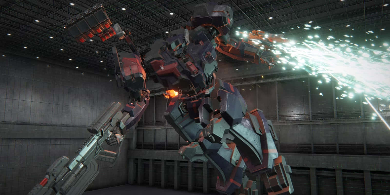 Armored Core, mecha, glowing energy blast, HD Desktop Wallpaper
