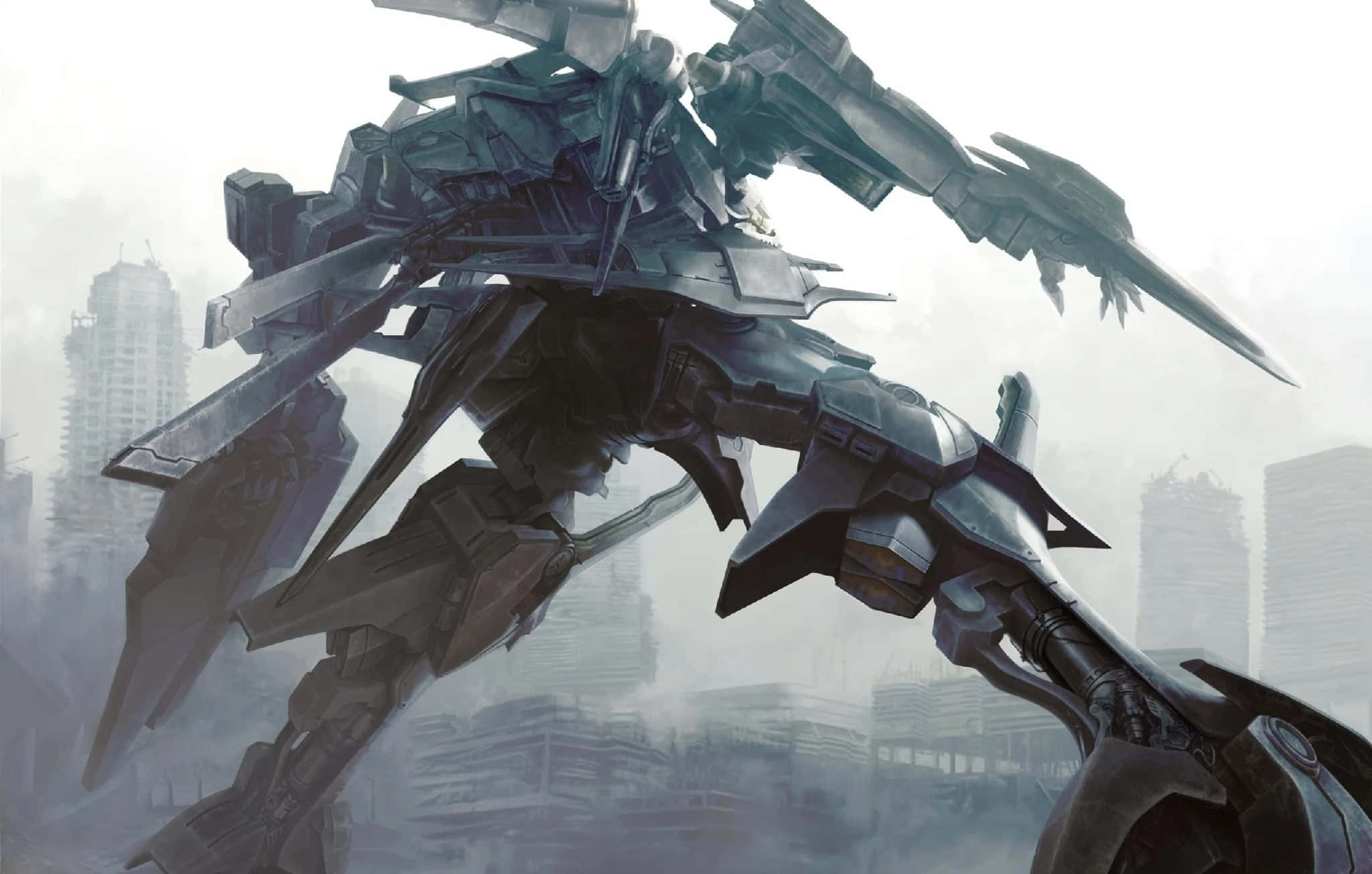 Armored Core, mech, dark metallic, Full HD Desktop Wallpaper