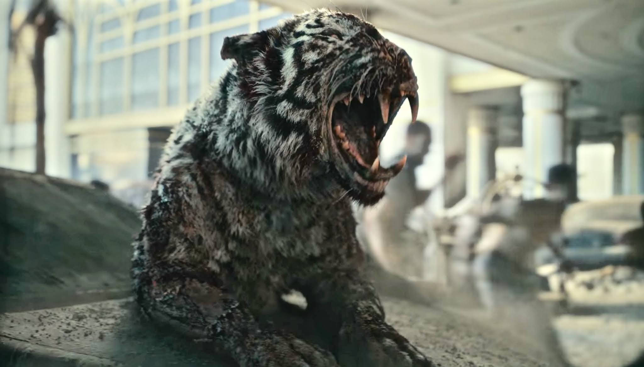 Army of The Dead, zombie tiger, ruined urban setting, Full HD Desktop Wallpaper
