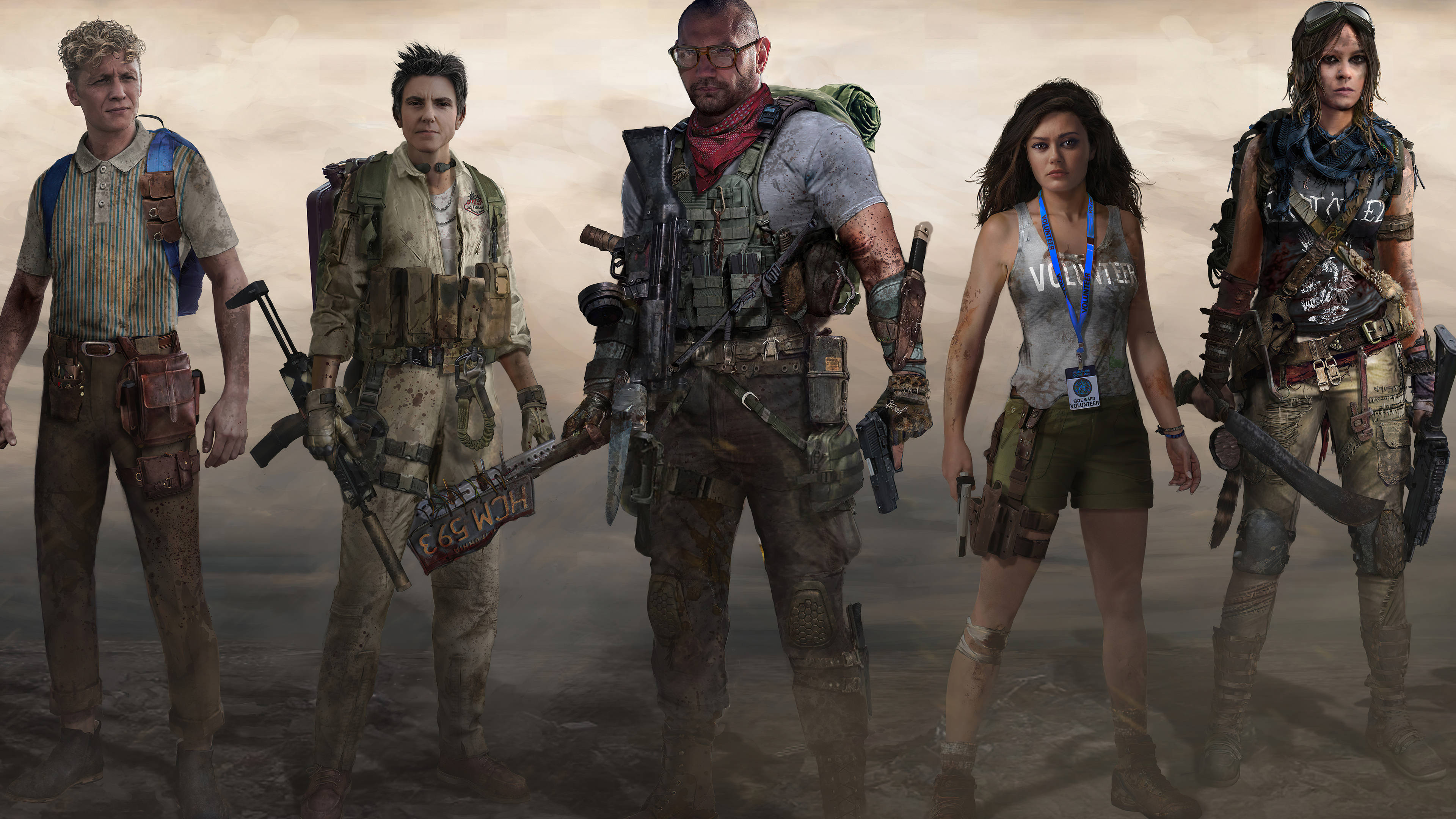 Army of the Dead, tactical gear, dusty wasteland, 4K Desktop Wallpaper