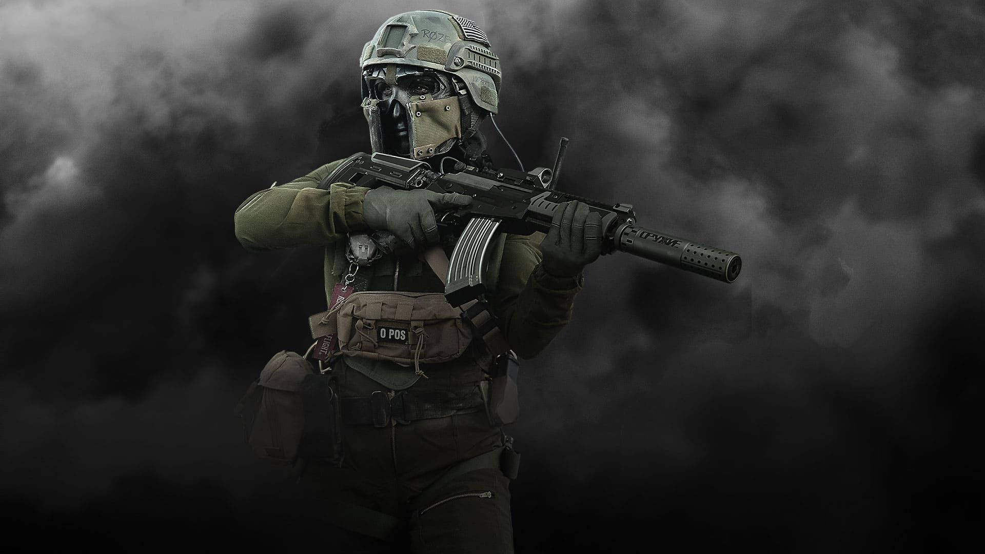 Army, tactical gear, rifle, Full HD Desktop Wallpaper
