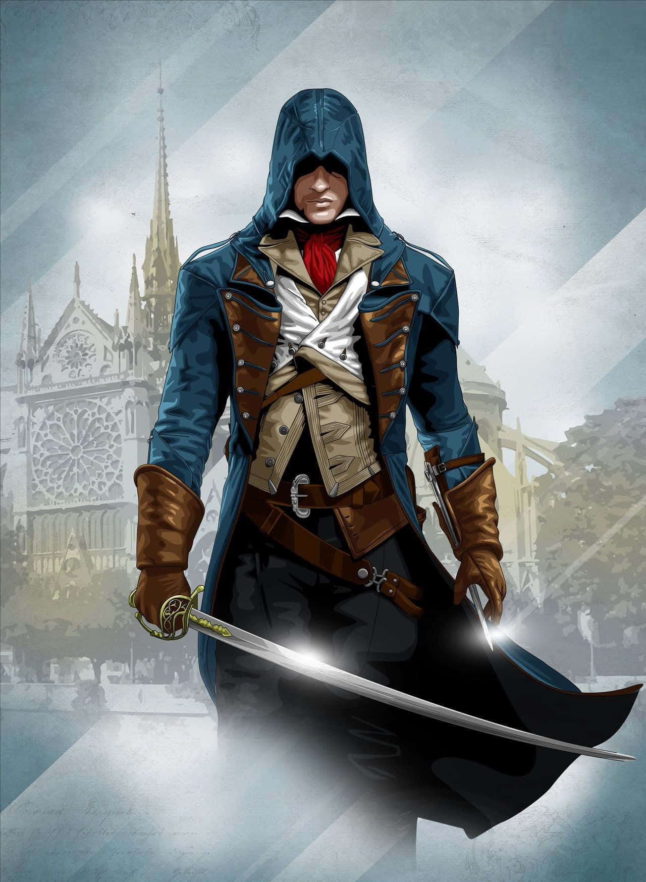 Arno Dorian, blue coat, brown leather, HD Phone Wallpaper