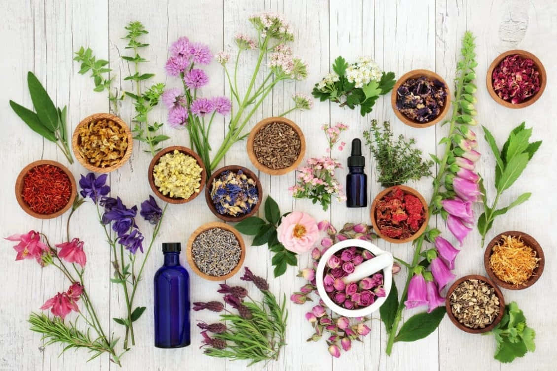 Aromatherapy, dried herbs, flowers, SD Desktop Wallpaper