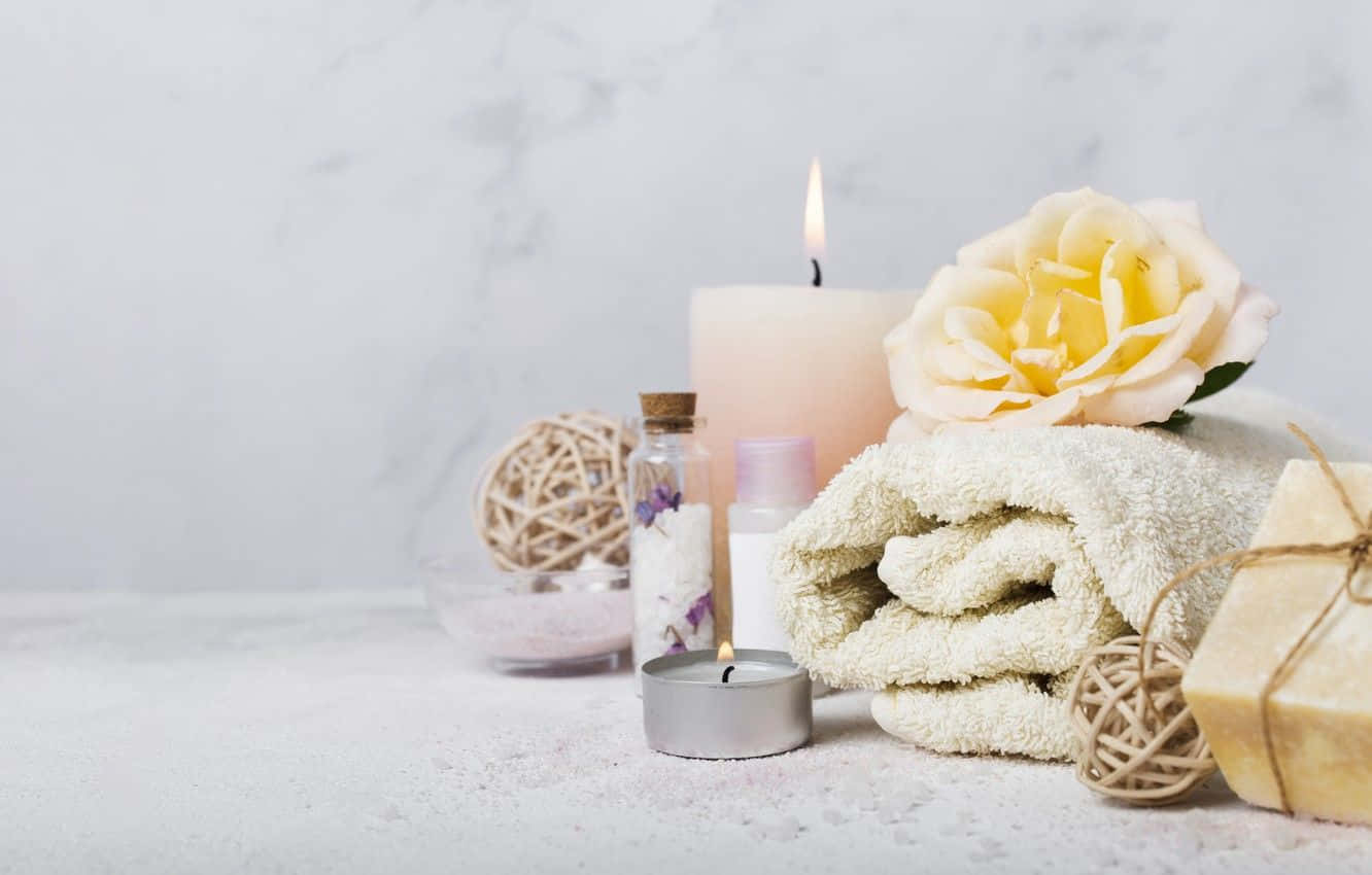 Aromatherapy, spa, lit candles, HD Desktop Wallpaper