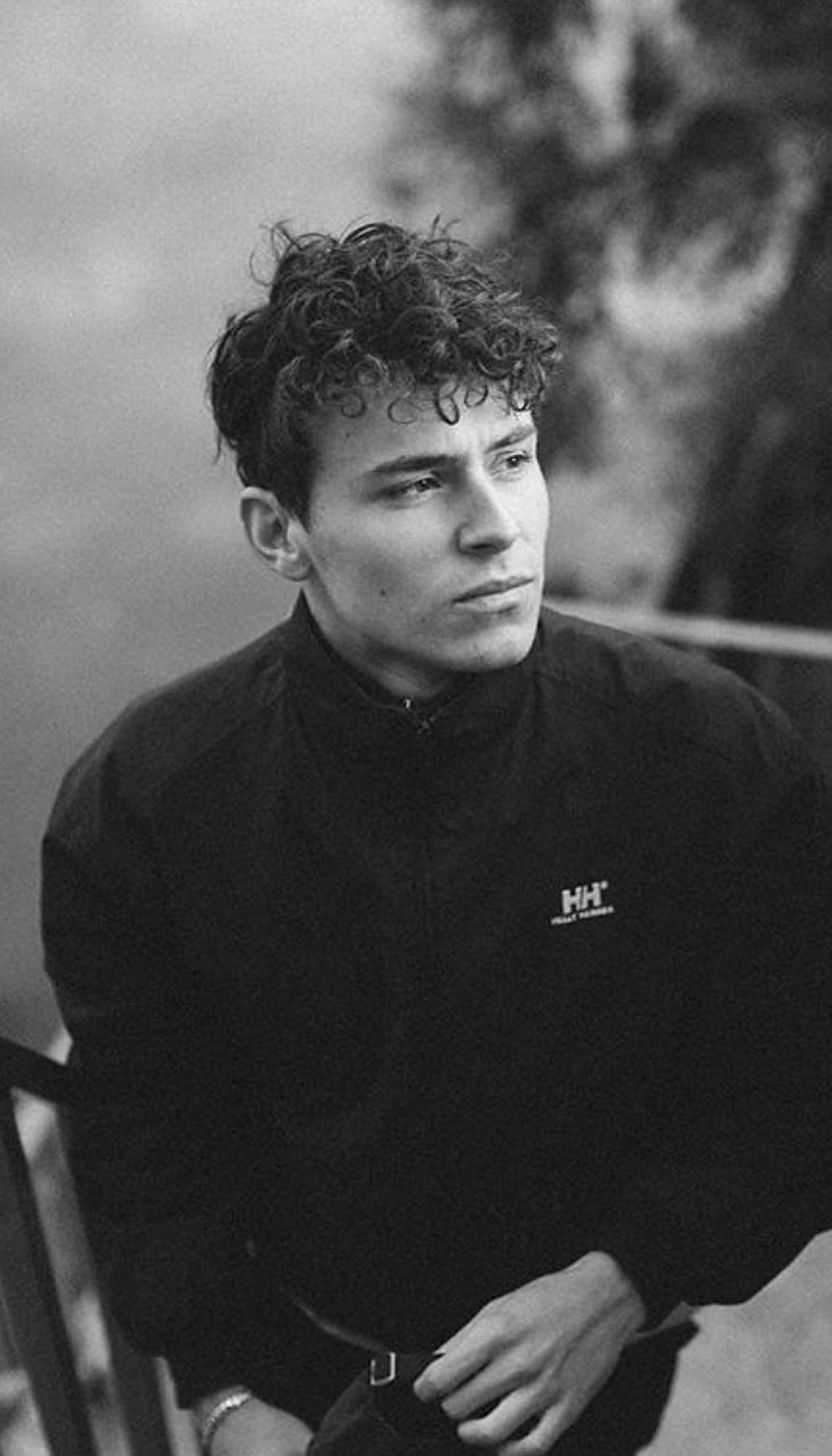 Aron Piper, monochrome, black and white portrait, Full HD Phone Wallpaper