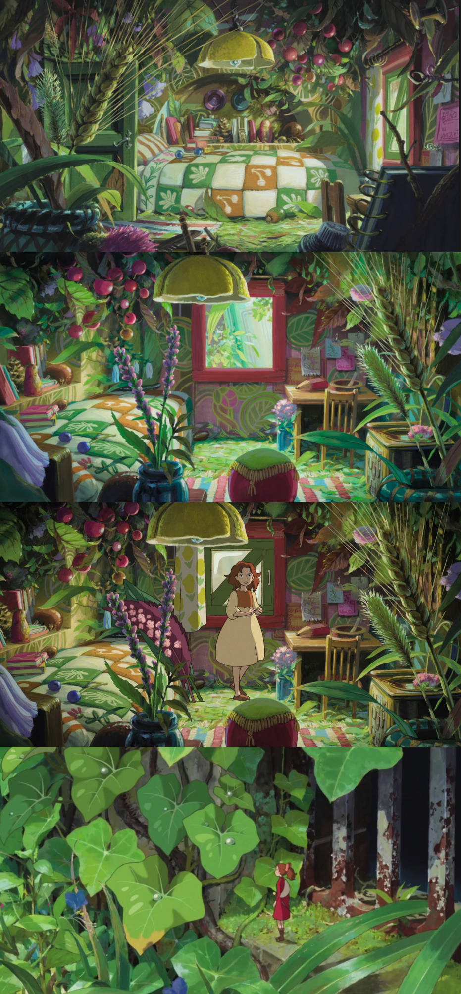 Arrietty, treehouse bedroom, lush greenery, Full HD Phone Wallpaper