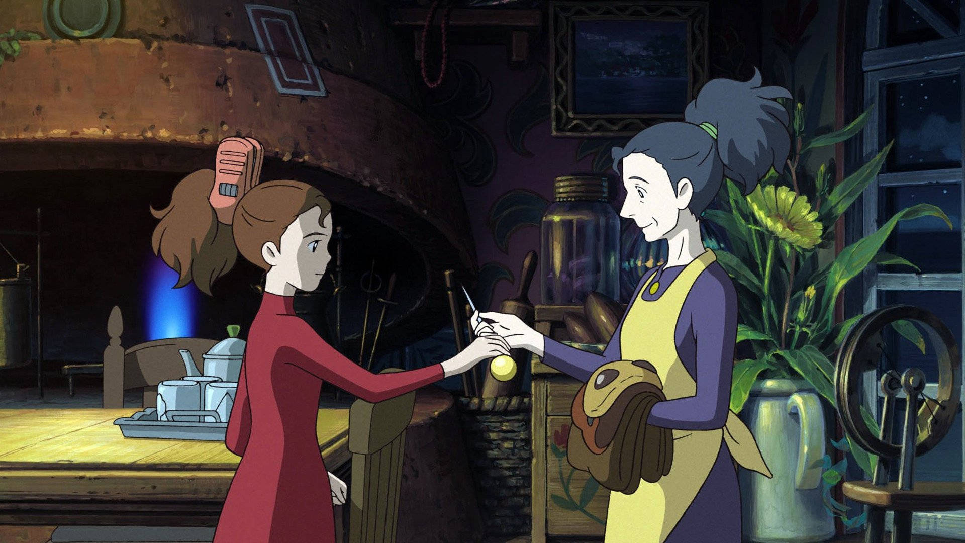 Arrietty, her mother, glowing orb, Full HD Desktop Wallpaper