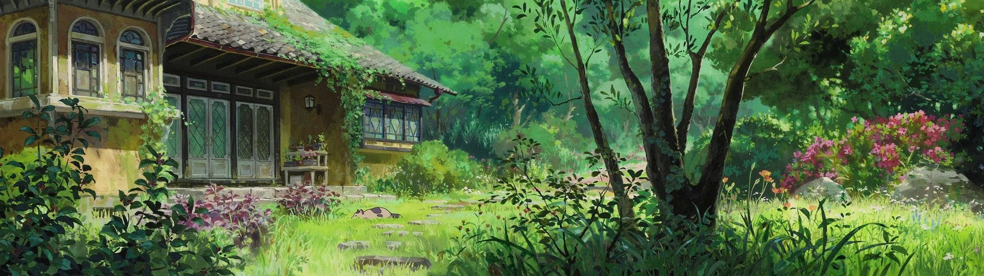 Arrietty, garden, cottage, Full HD Desktop Wallpaper