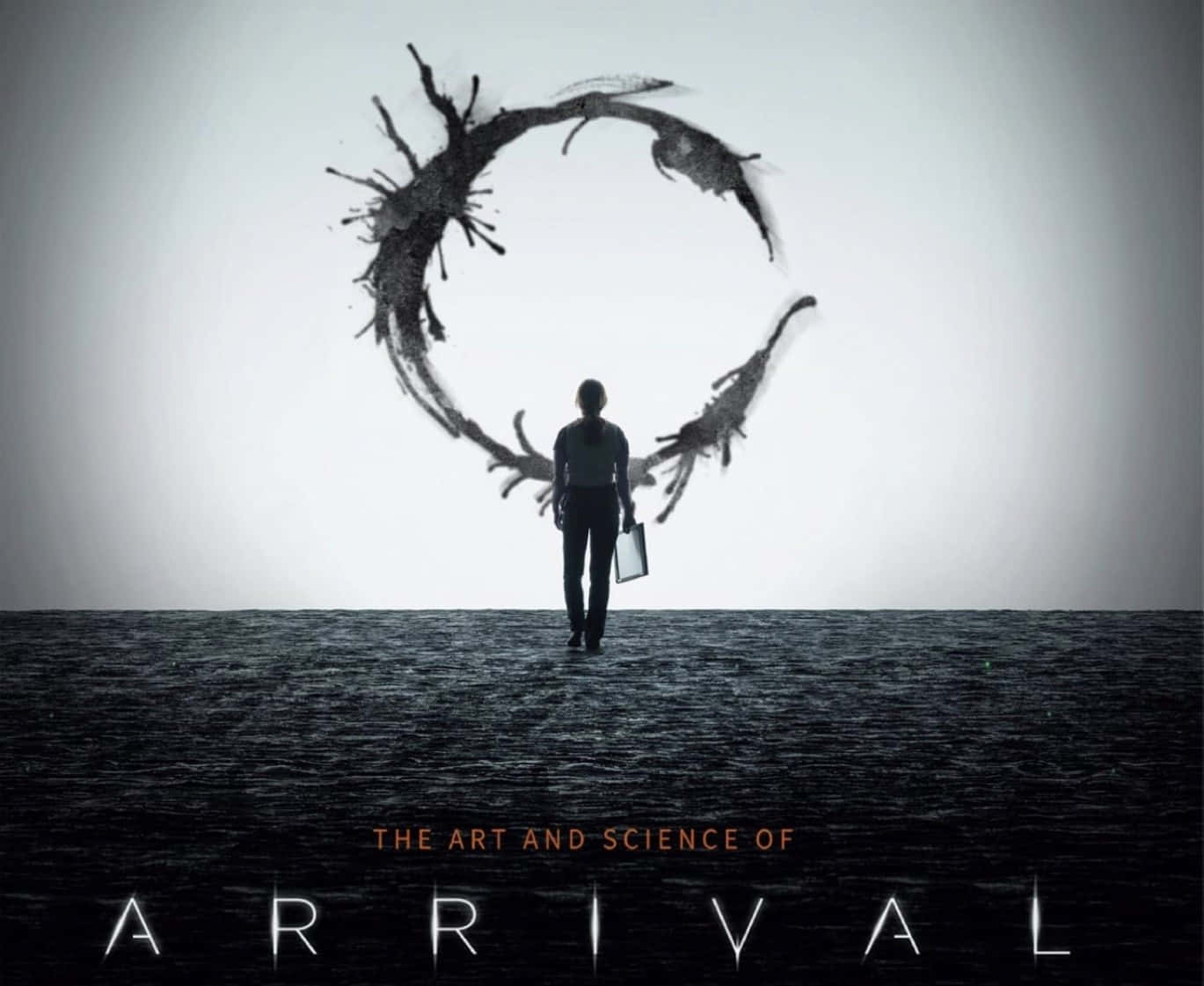 Arrival, spaceship, circular symbol, HD Desktop Wallpaper