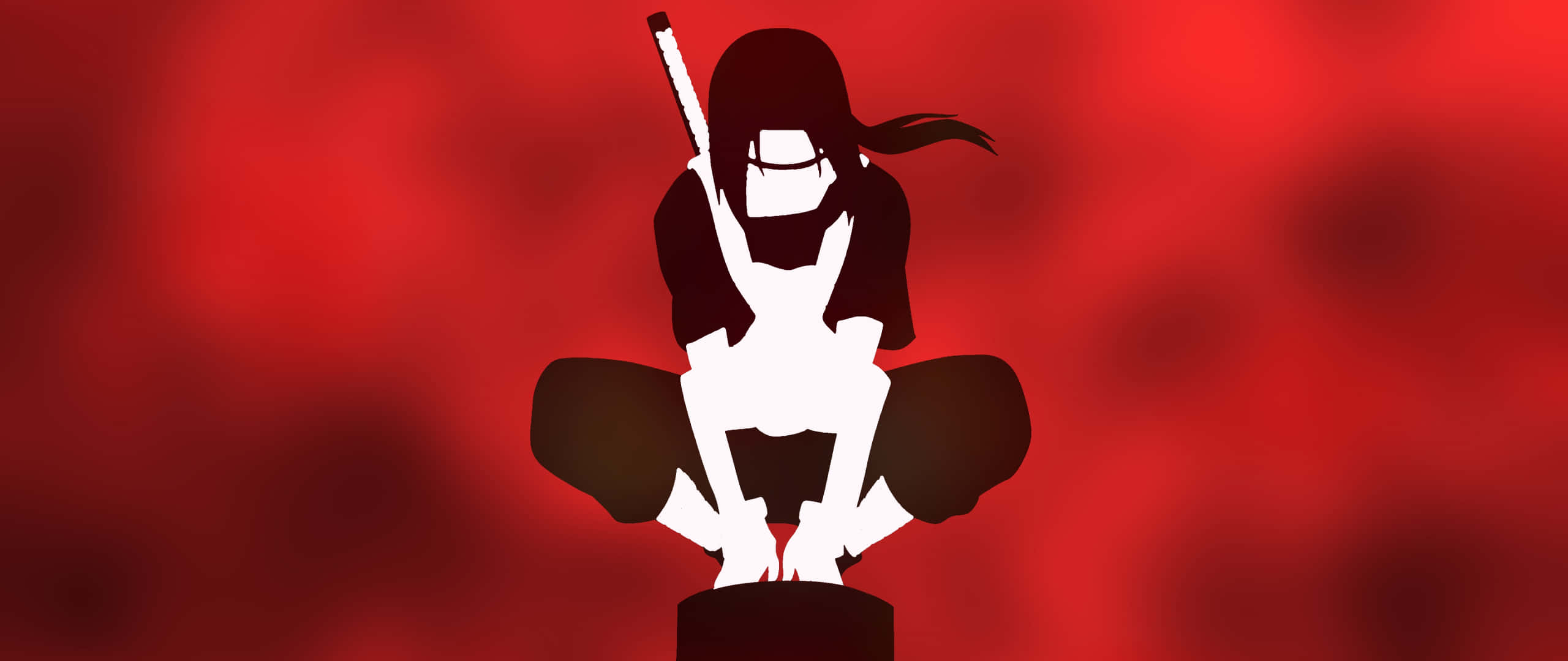 anime girl, kneeling, sword, 2K Desktop Wallpaper