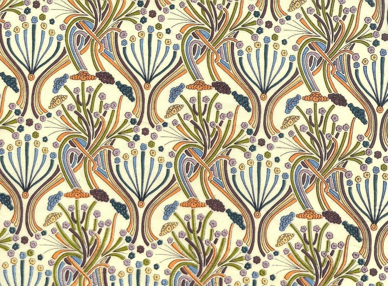 Art Deco Computer, floral pattern, geometric flowers, SD Desktop Wallpaper