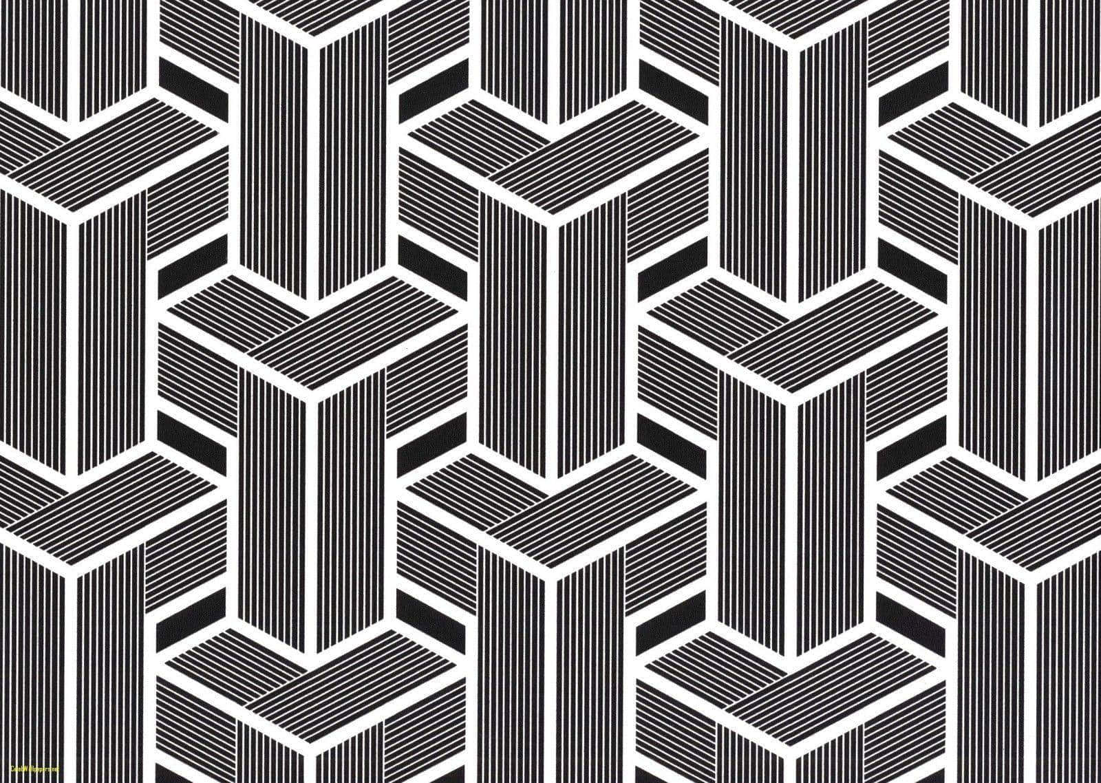 Art Deco Computer, black and white, geometric, HD Desktop Wallpaper