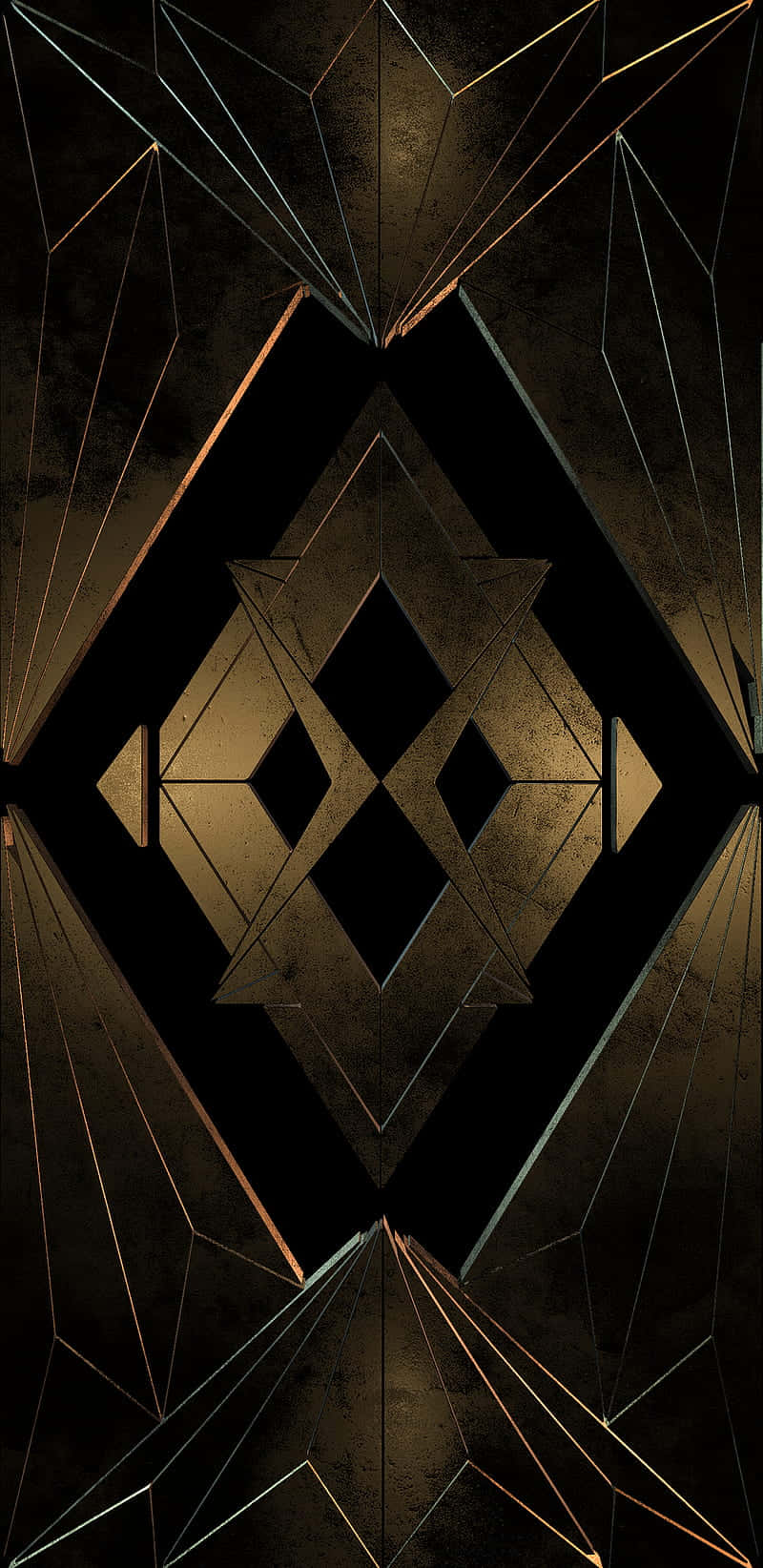 Art Deco Computer, interlocking diamonds, triangles, HD Phone Wallpaper