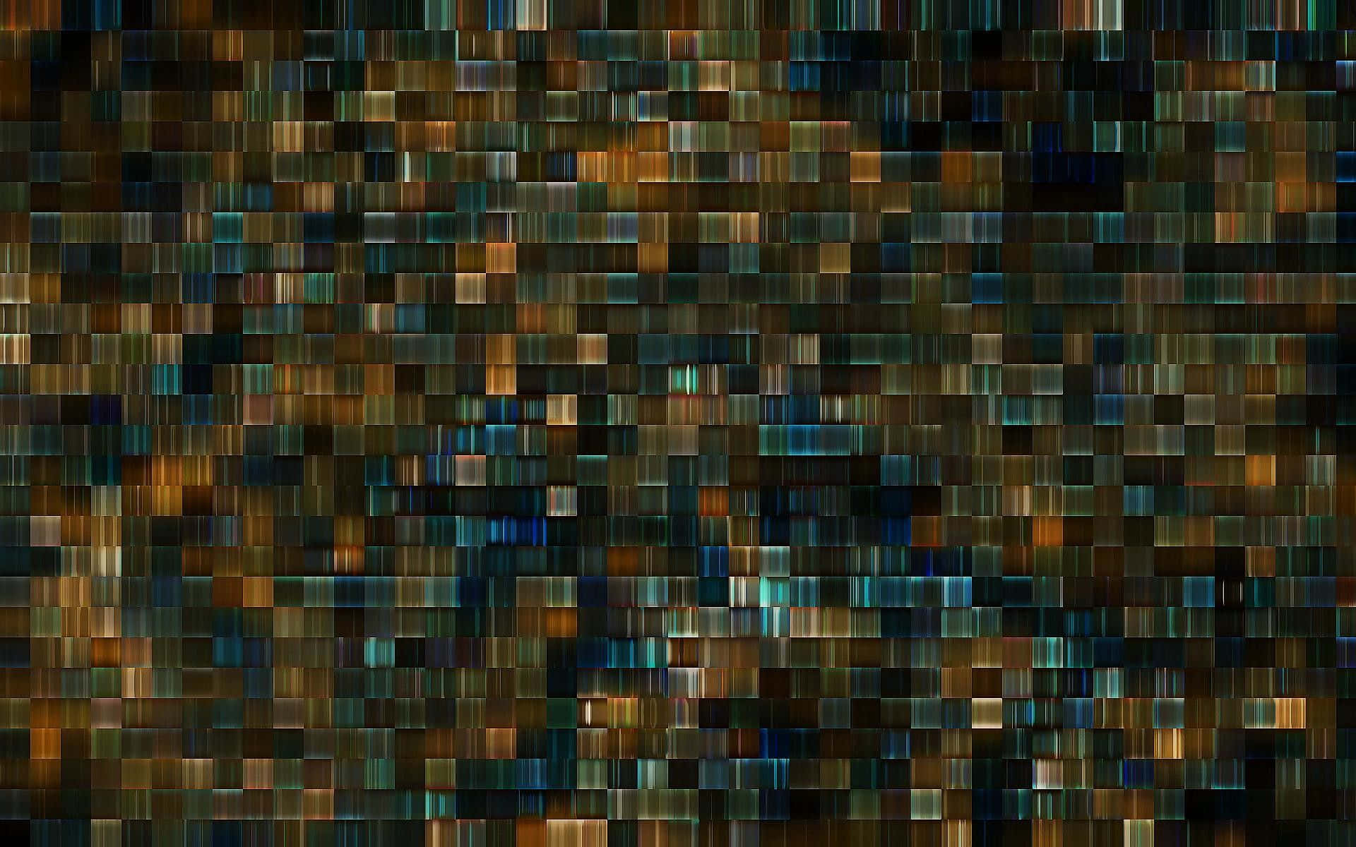 Art Deco Computer, deep blues, warm browns, Full HD Desktop Wallpaper