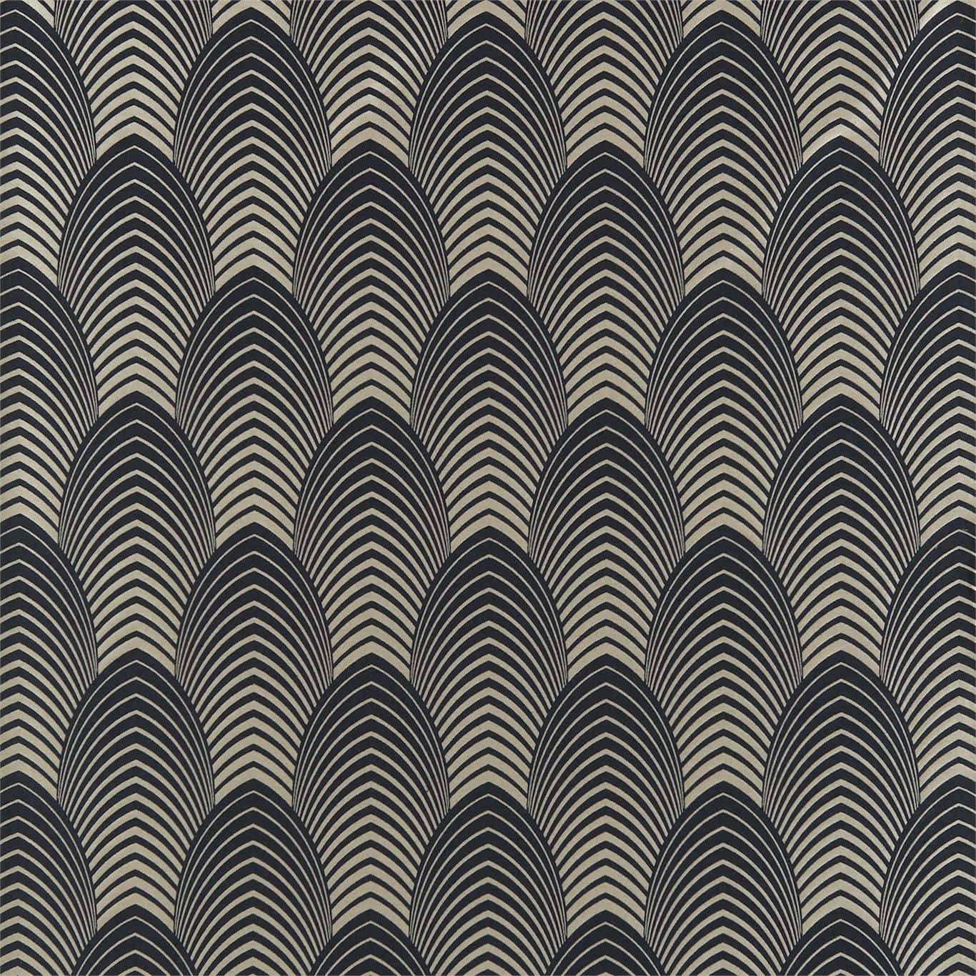 Art Deco, geometric wave pattern, black, HD Desktop Wallpaper