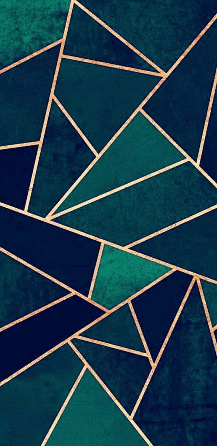Art Deco iPhone, Emerald Blue Tiles, teal, HD Phone Wallpaper