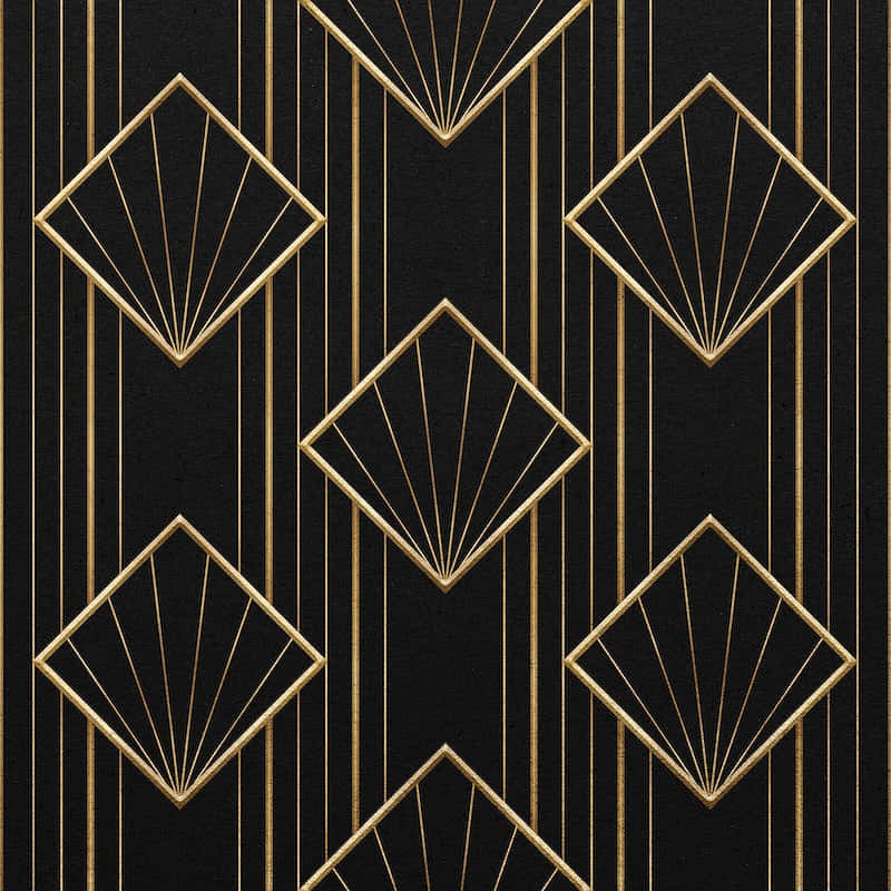 Art Deco iPhone, rose-gold, black, SD Desktop Wallpaper