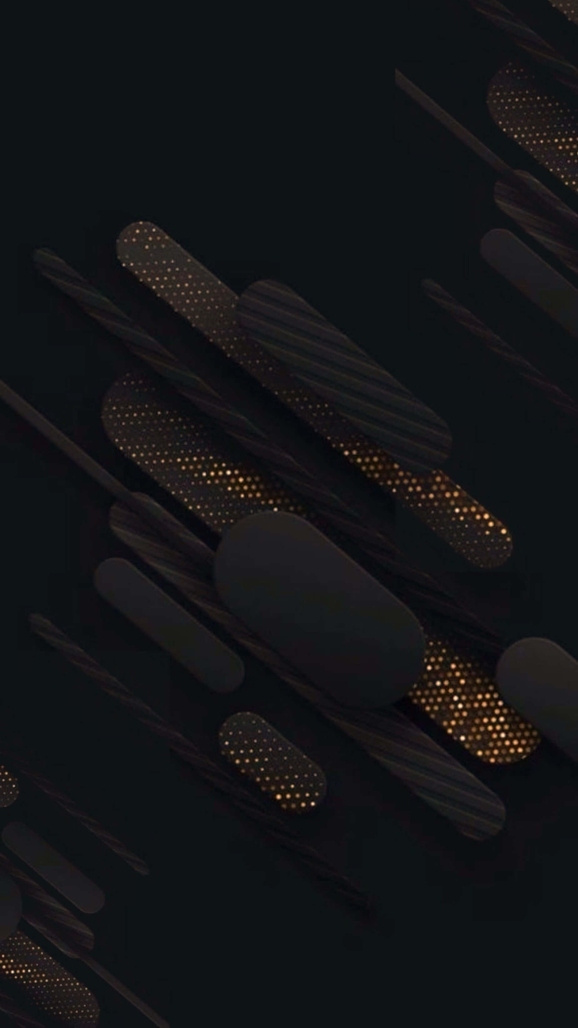 Art Deco iPhone, golden dot patterns, dark geometric shapes, 2K Phone Wallpaper