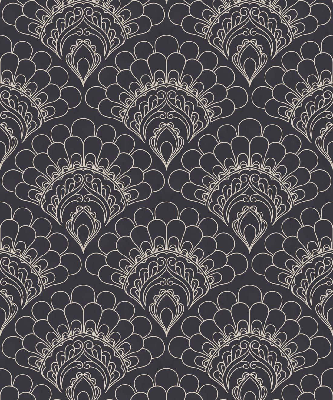 Art Deco iPhone, floral damask pattern, cream, HD Phone Wallpaper