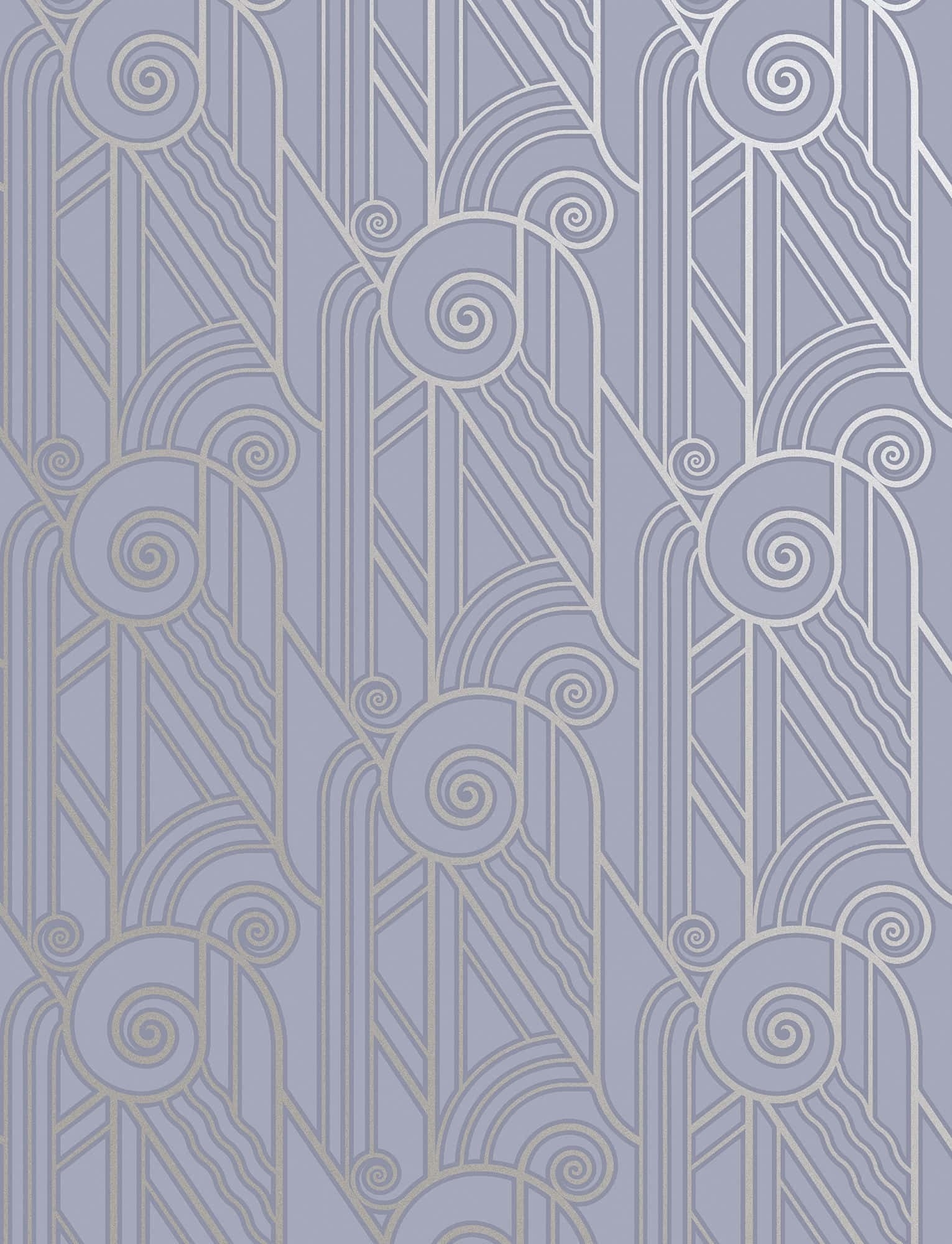 Art Deco iPhone, silver swirls, geometric lines, Full HD Phone Wallpaper