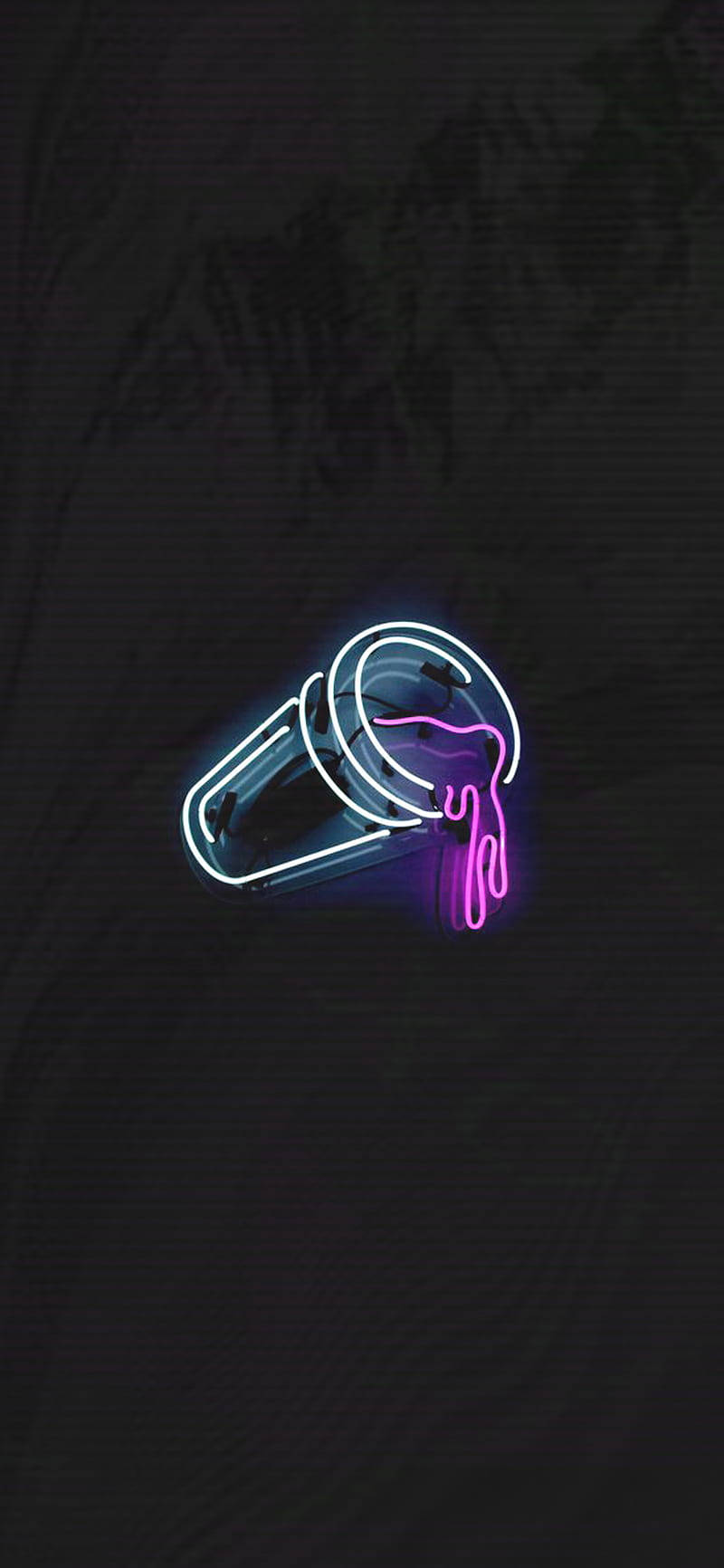 AMOLED Android Neon Tumbler, neon sign, purple liquid, HD Phone Wallpaper