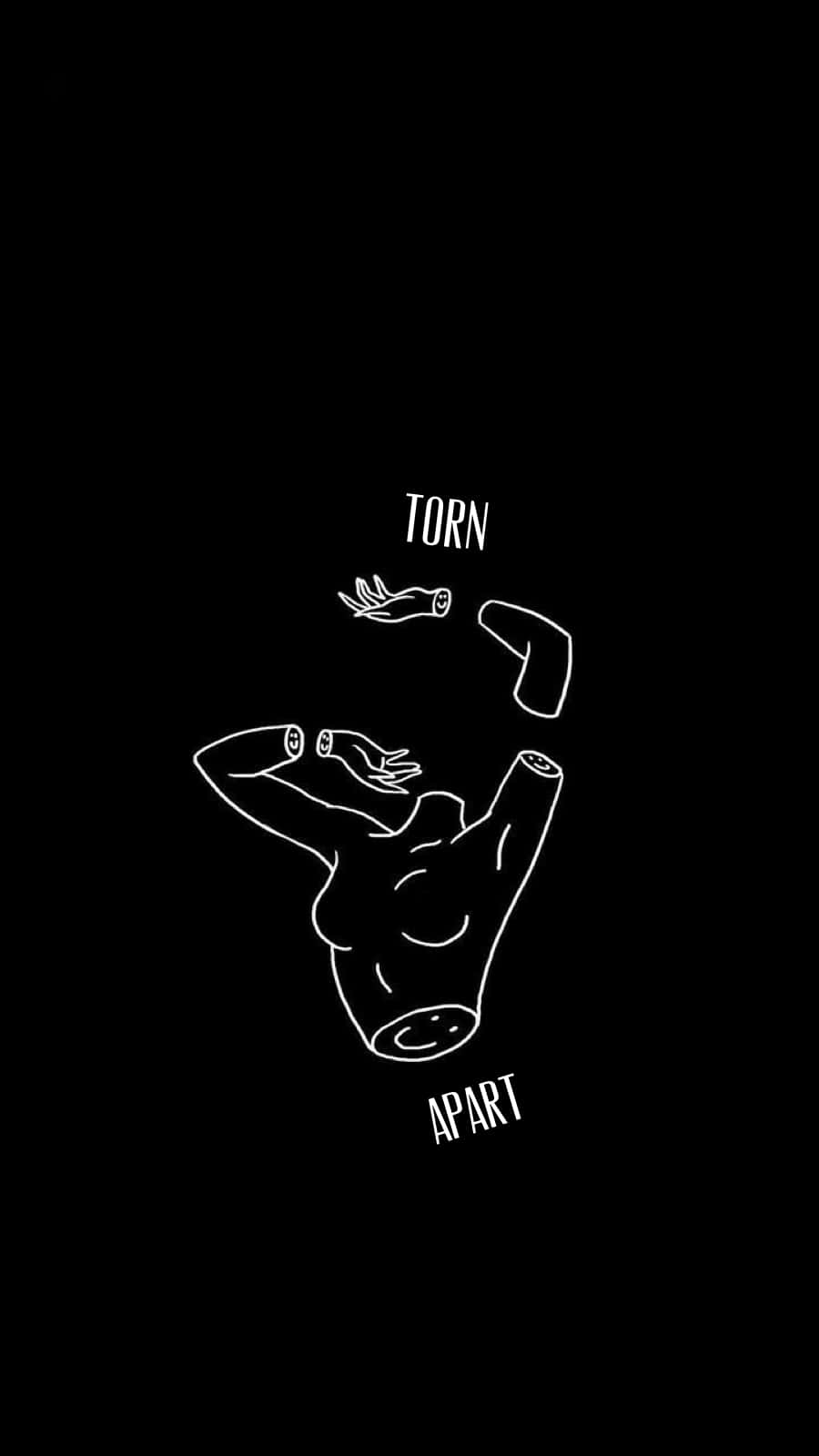 Art Hoe Aesthetic, minimalist white line drawing, black background, HD Phone Wallpaper