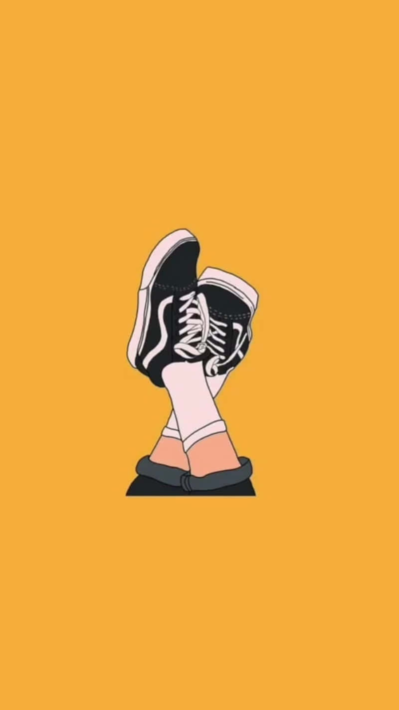 Art Hoe Aesthetic, black sneakers, white socks, HD Phone Wallpaper