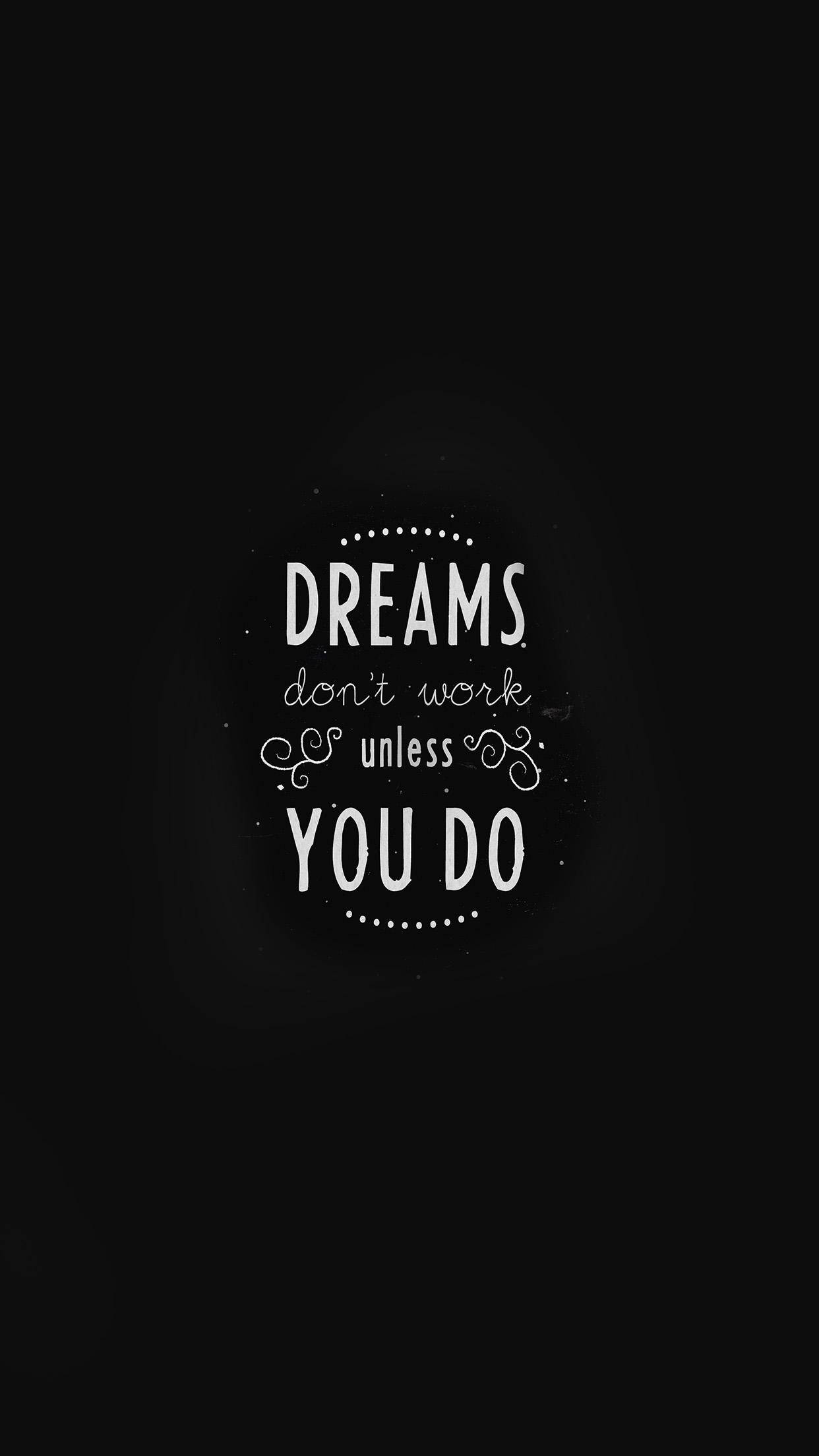 Simple Dreams, quote art, black background, Full HD Phone Wallpaper
